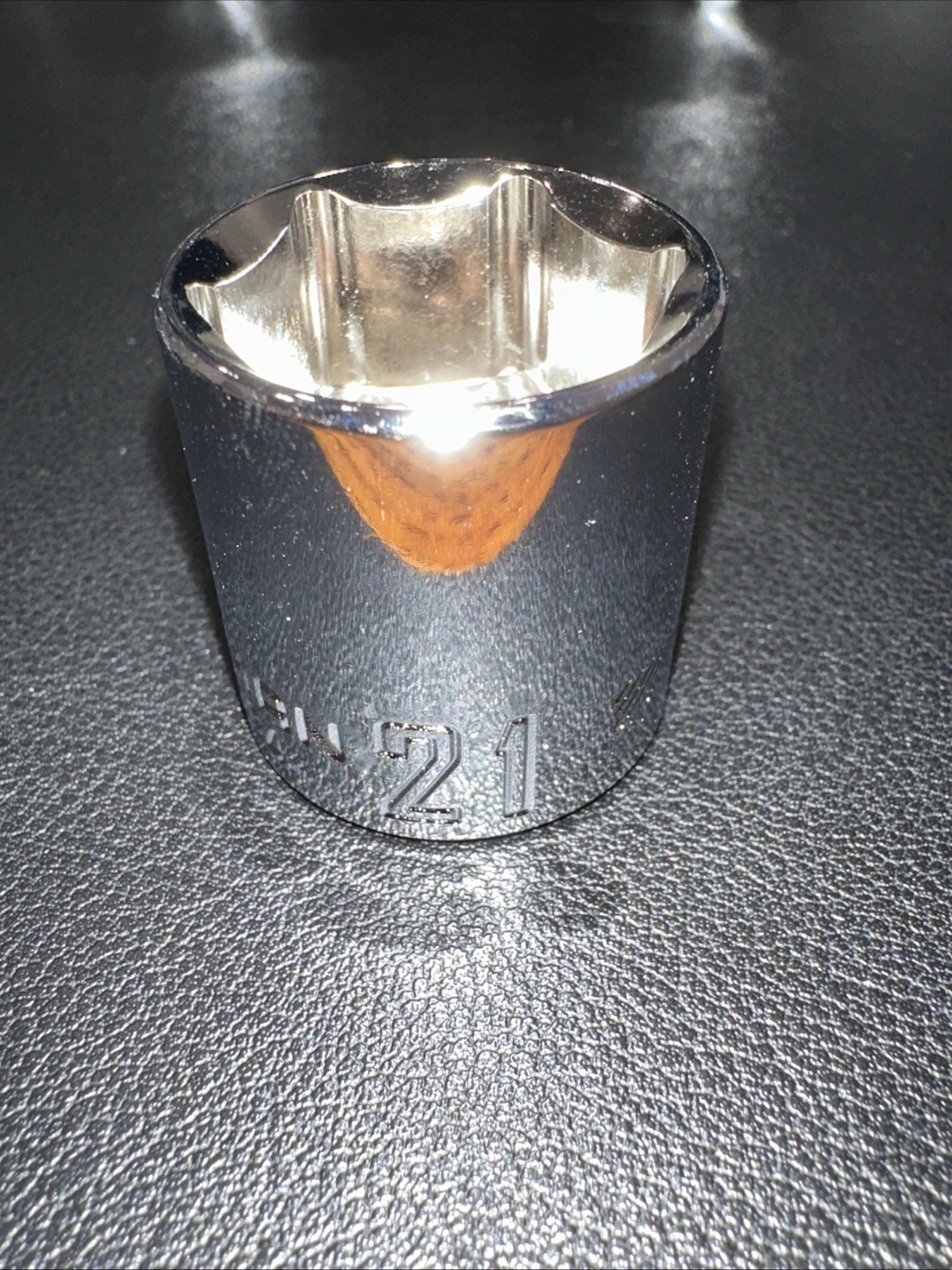 Craftsman 6 Point 3/8" Drive Chrome Shallow 21MM Socket CMMT43584 21 mm. 0278