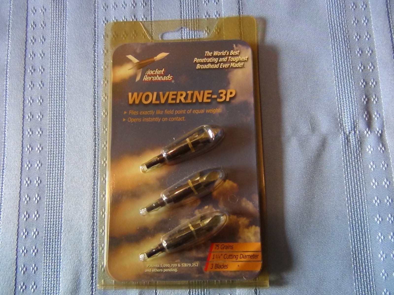 Rocket Aeroheads Wolverine 3P Broadheads - 3 Broadheads   New In Package