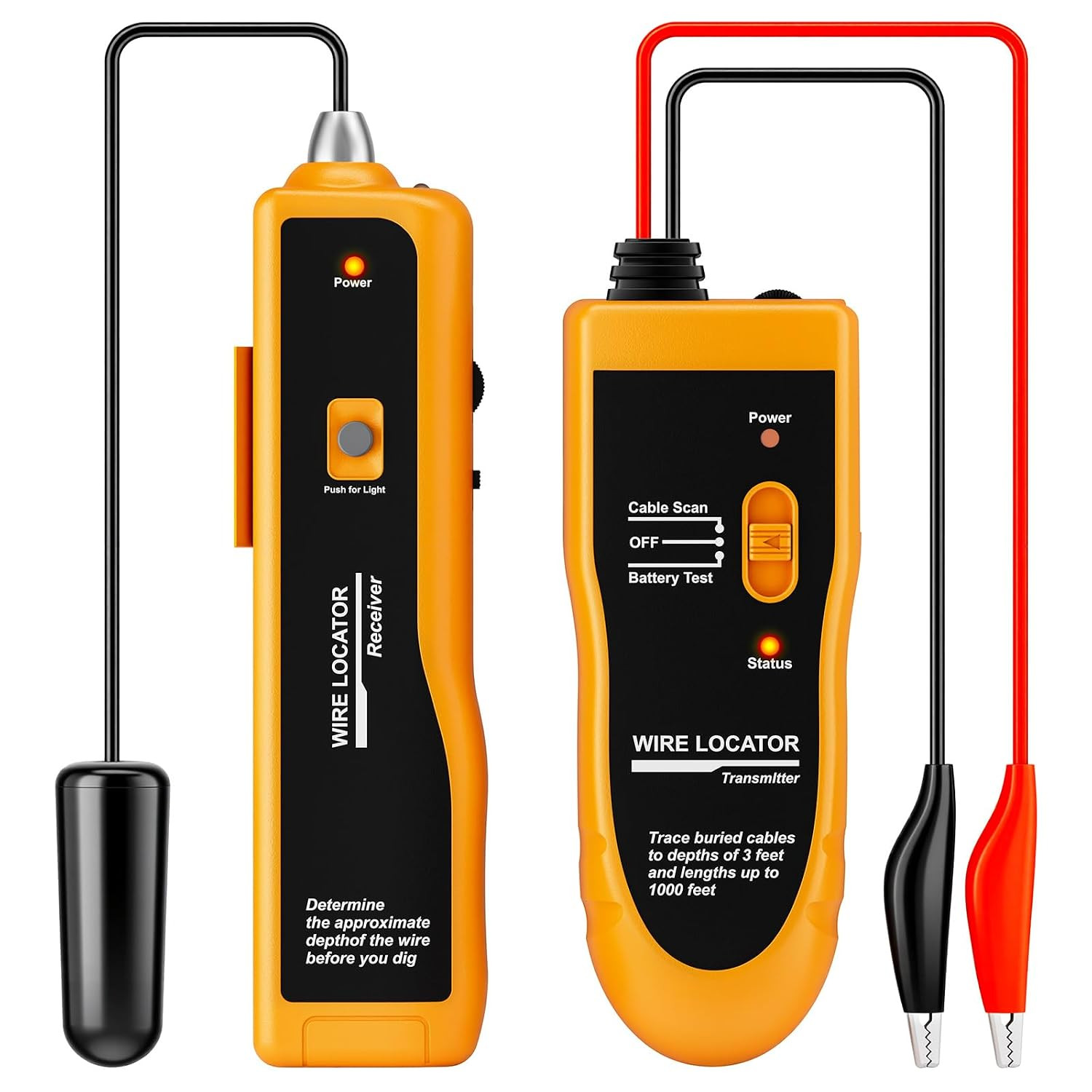 F02 Underground Wire Locator & Fault Finder, Buried Cables with Earphone, Fast B