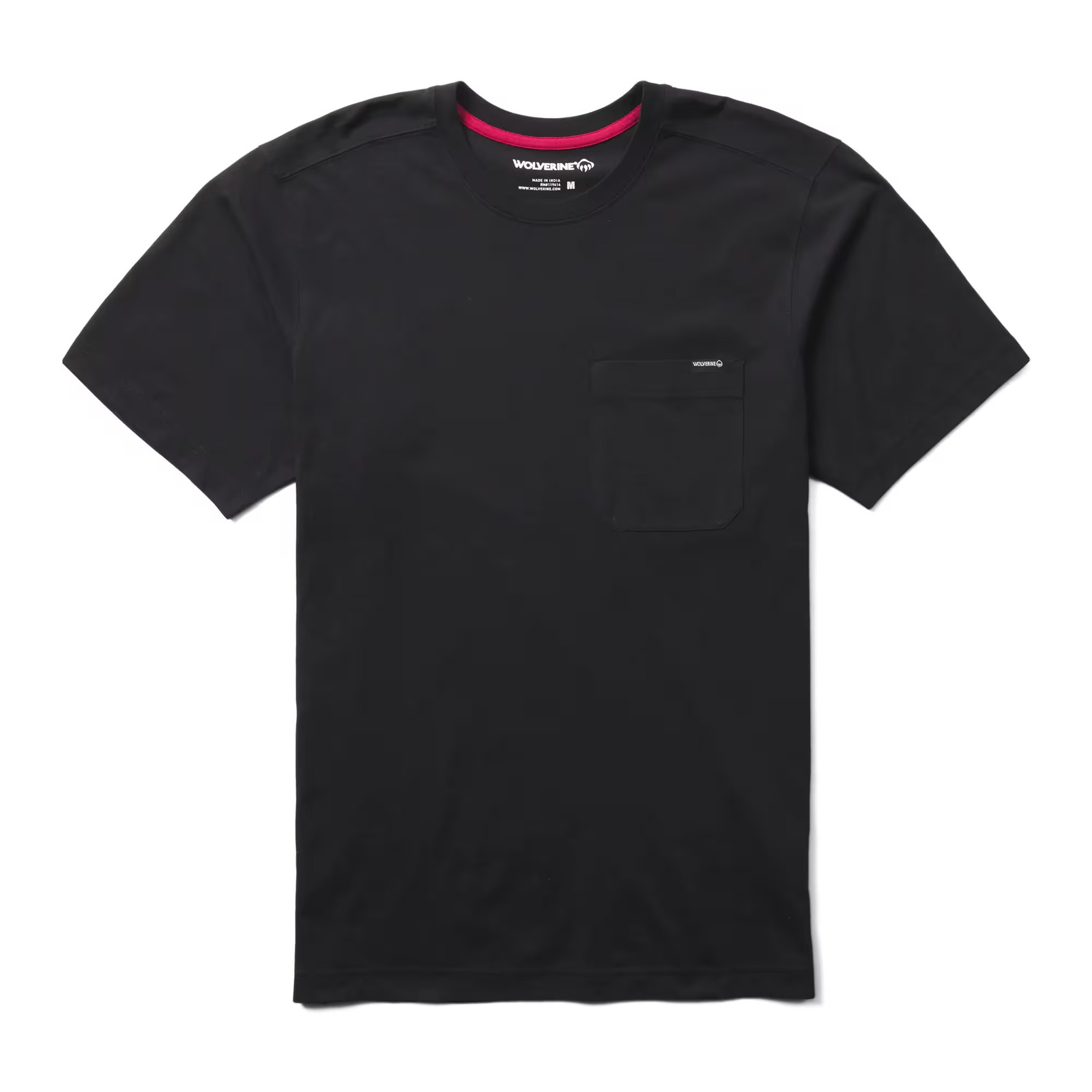 Wolverine Men Classic Short Sleeve Pocket Tee Black S  Apparel