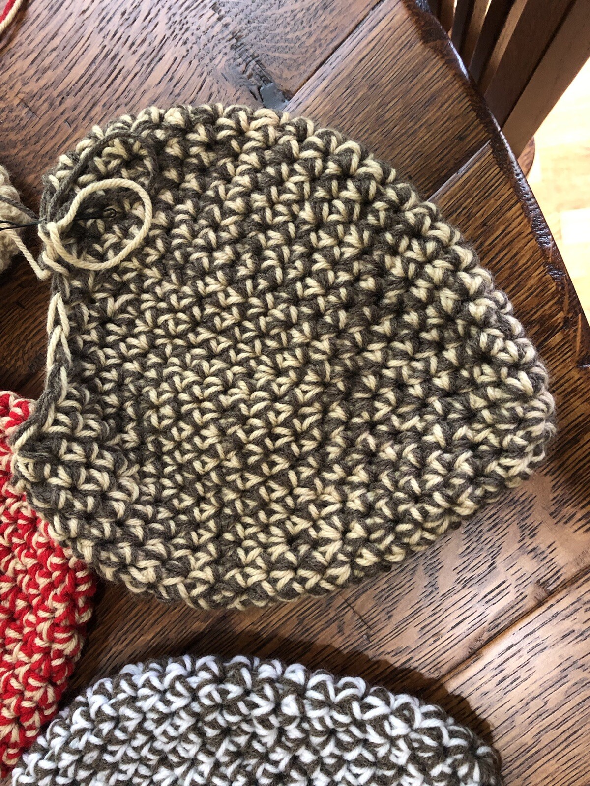 Crocheted Wasp Nest Decoy/Deterrent.