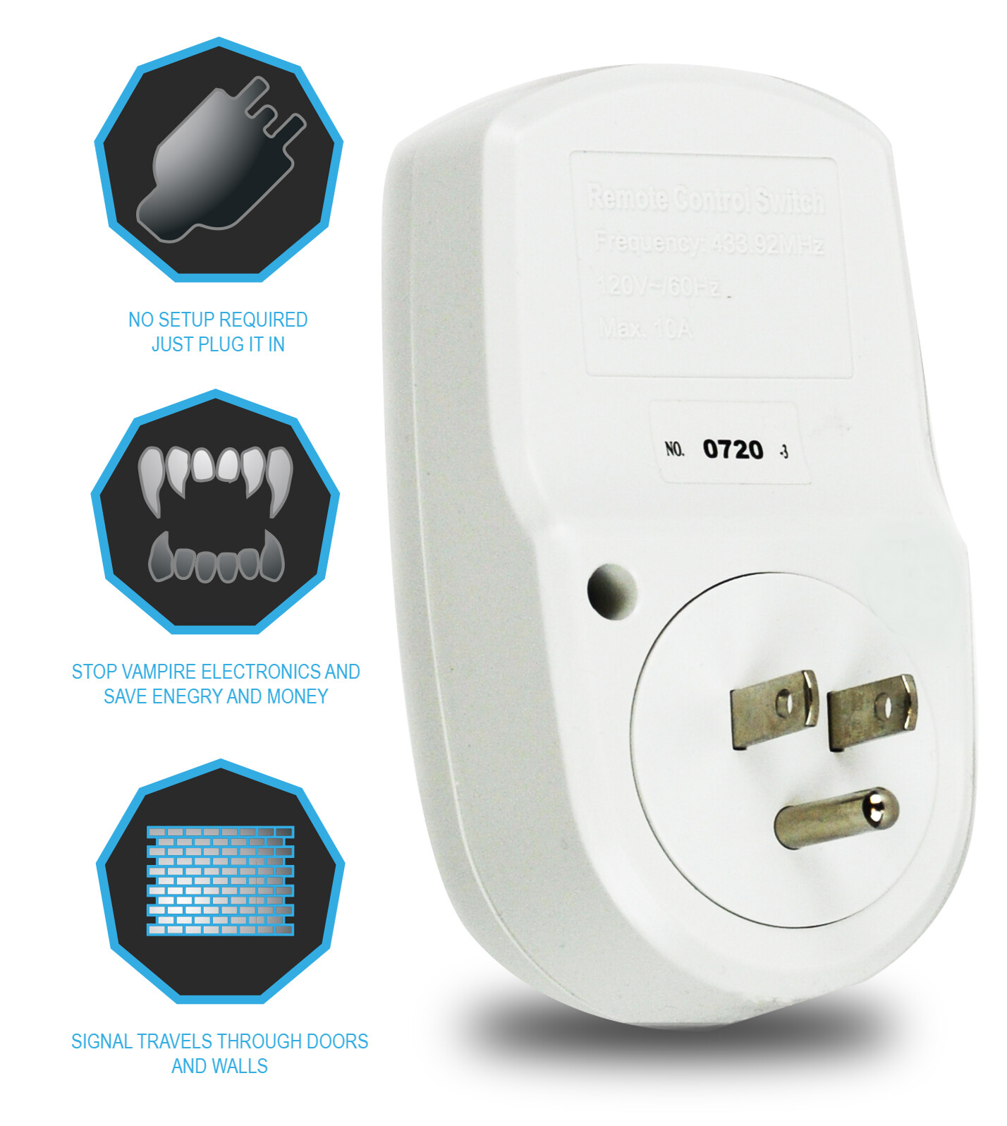 Beastron Socket Outlet US Plug with remote control ON/OFF (ship from U.S)