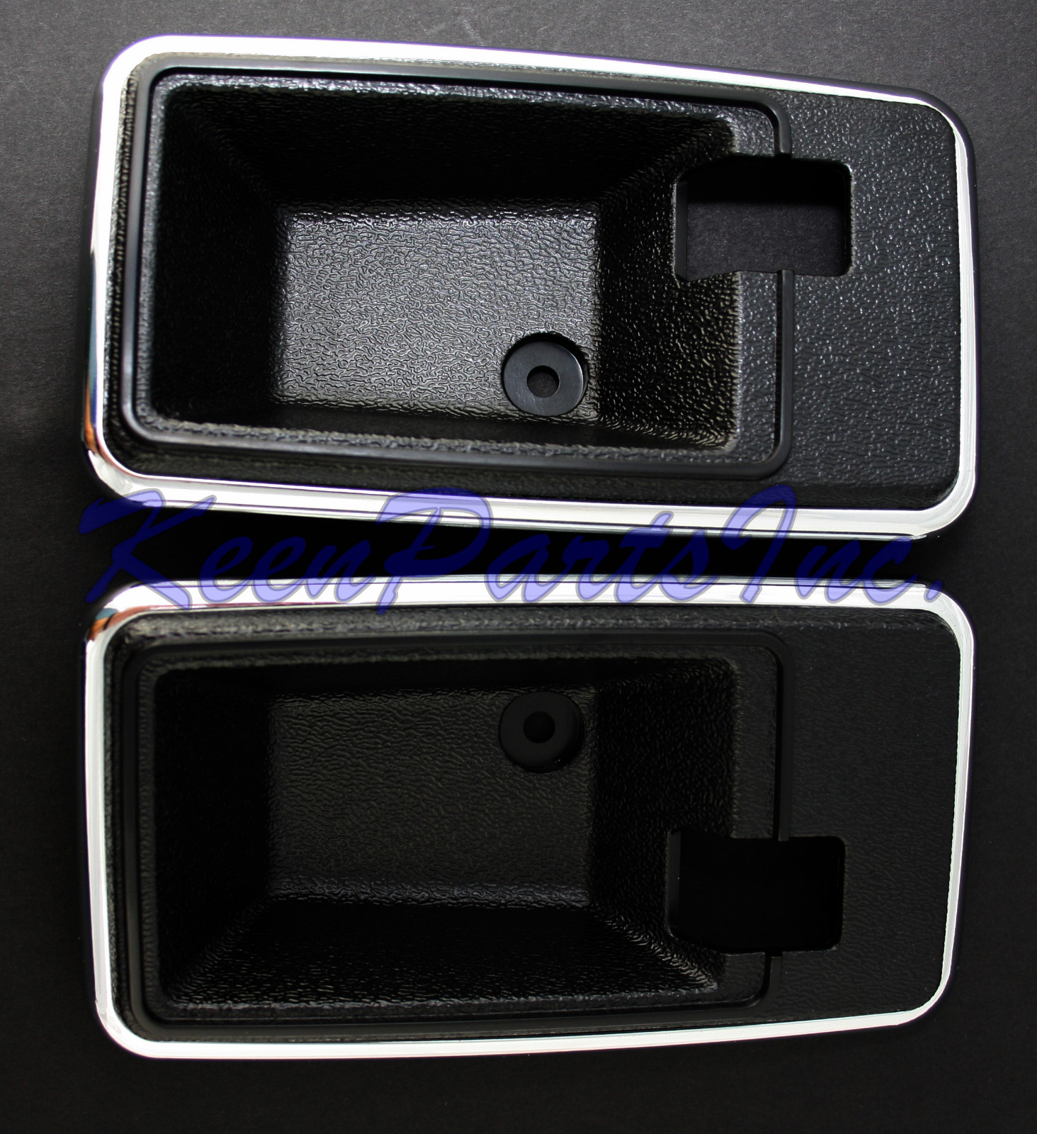 1978-1981 C3 Corvette Set Of Black Interior Door Release Handle Bezels "NEW"
