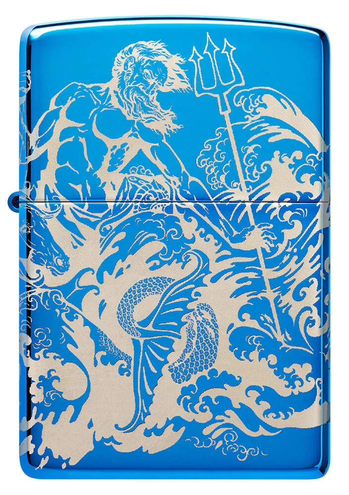 Zippo Atlantis Design High Polish Blue 48787
