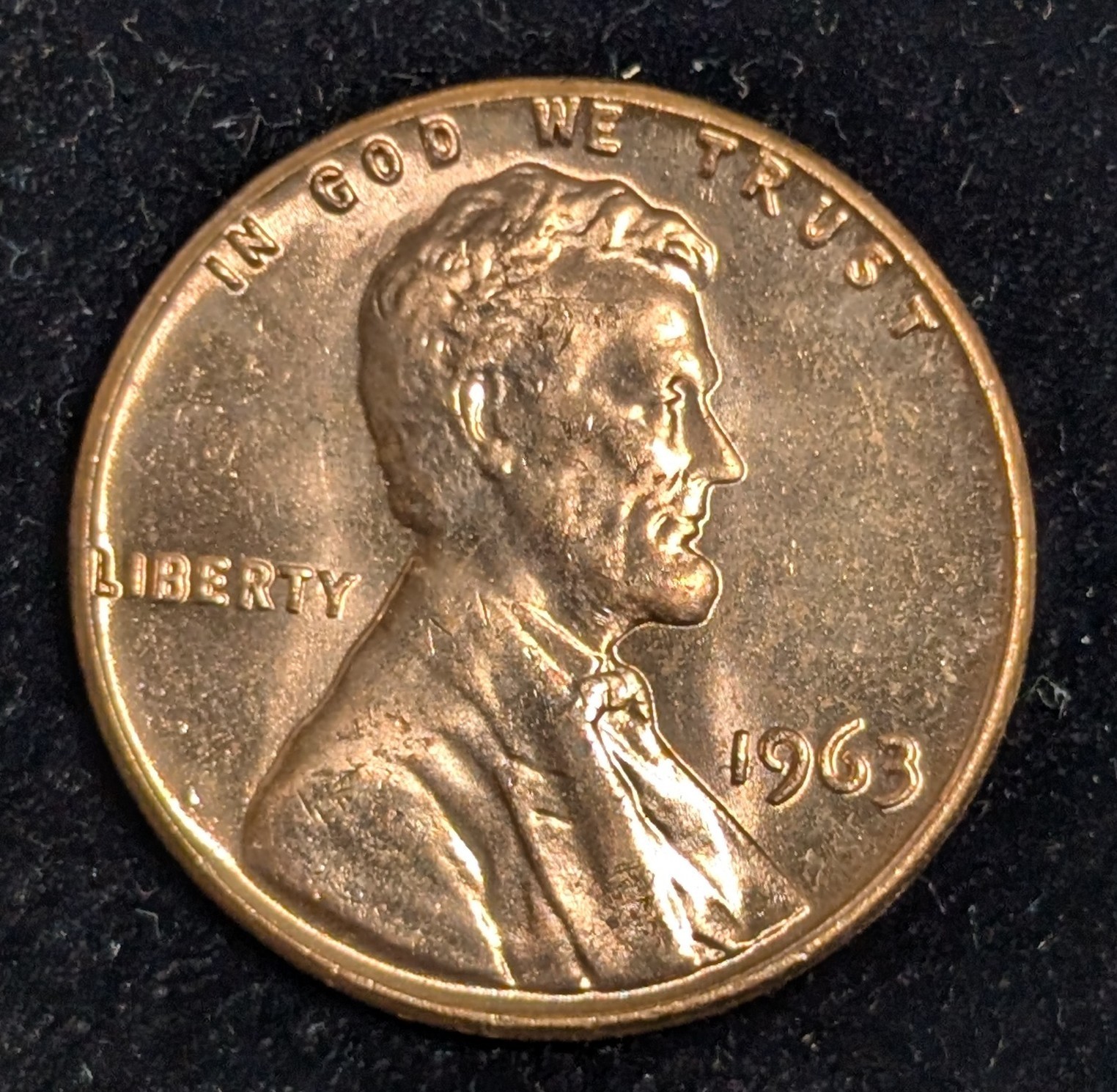 1963 US Cent Brilliant Uncirculated UNC KM# 201 Gem Red