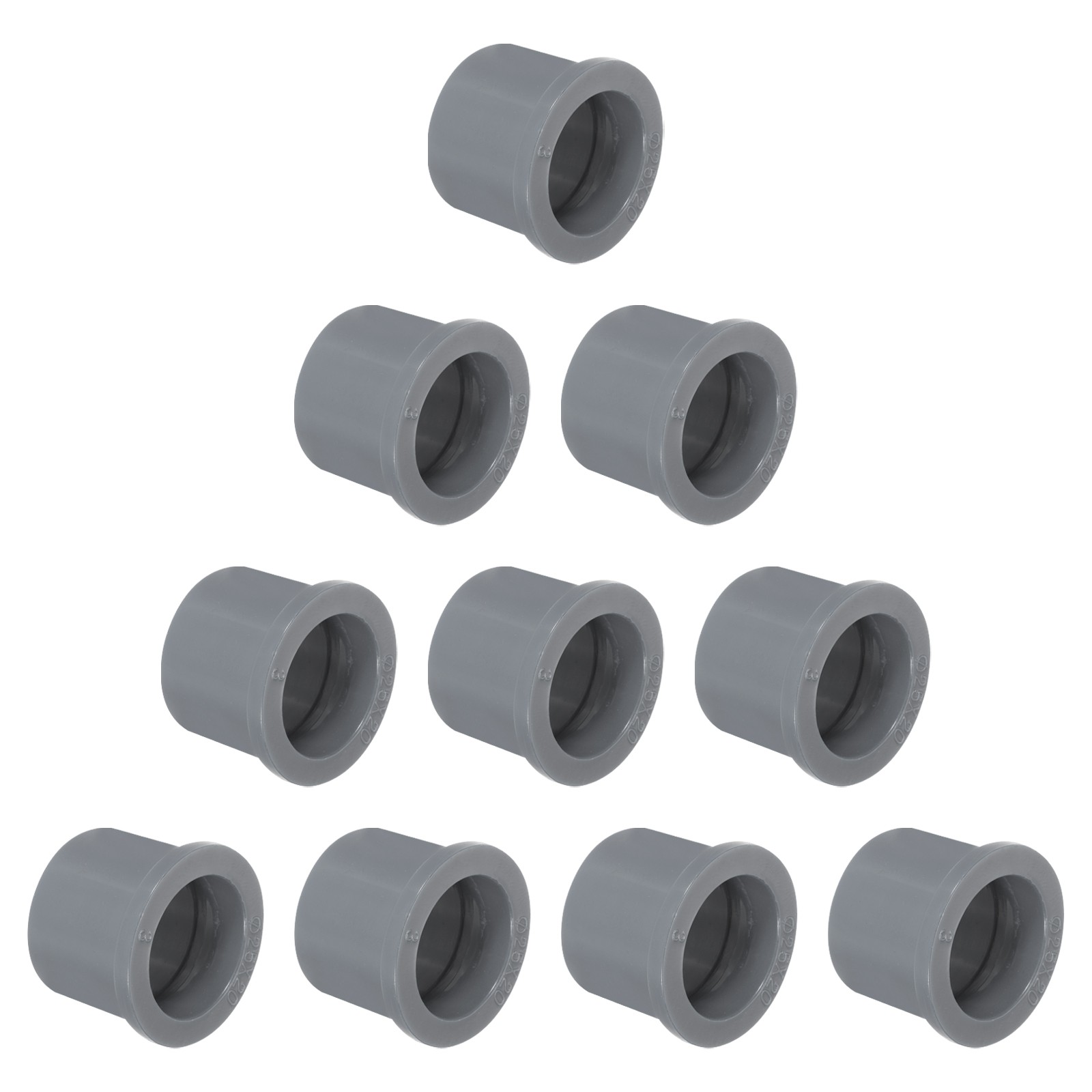 10Pcs DWV Reducer Bushing 3/4" x 1/2" Socket x Socket Connector Grey