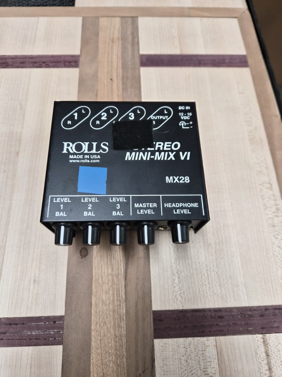 Rolls MX28 Stereo Mini-Mix VI 3-channel Stereo Line Mixer