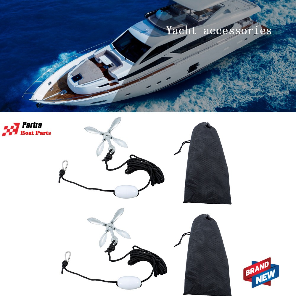 New Folding Anchor 1.5KG For Small Boats Canoe Paddle Boards Set 2 Pack