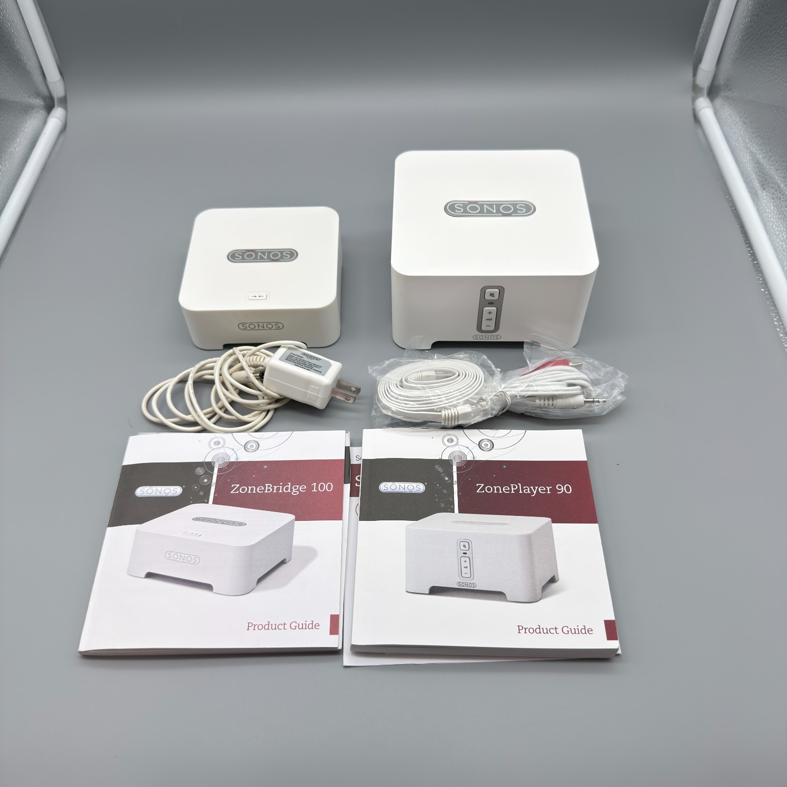 Sonos ZP90 Connect S1 + BR100 ZoneBridge Cables Manuals Discs Tested Working
