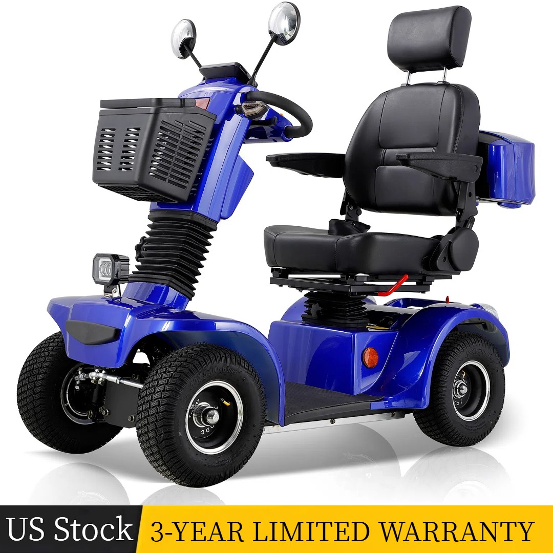 500W 48V/20AH Four Wheels Mobility Scooter for Senior & Adult 330lbs Capacity