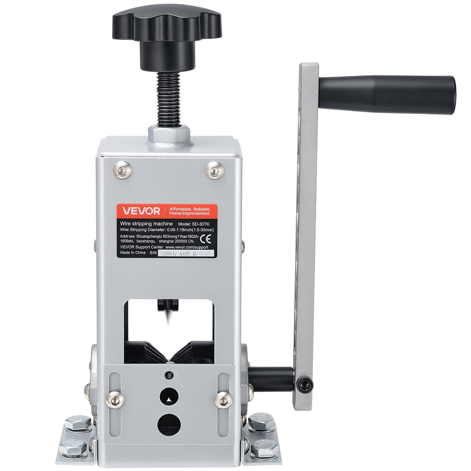 Manual Wire Stripping Machine 0.06–1.18" Copper Cable Stripper Tool Heavy Duty