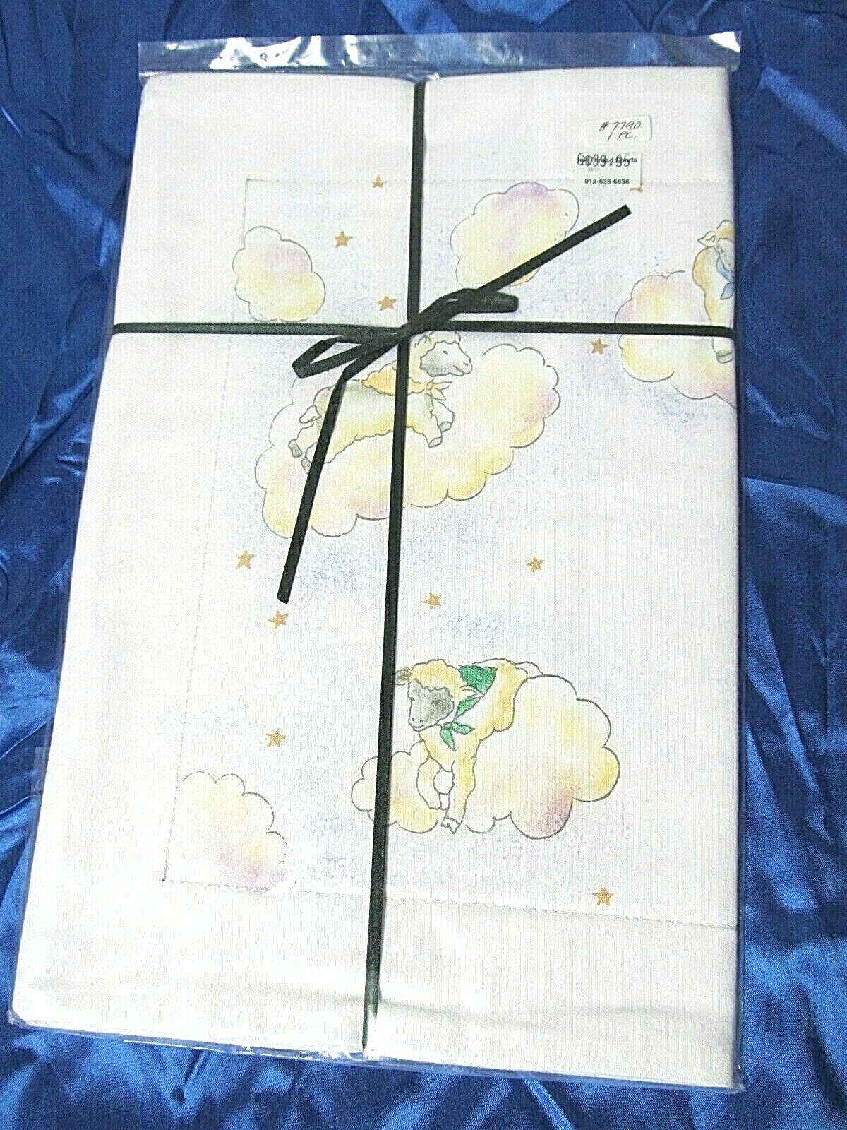 Edward Boutross 100% Cotton Hand Painted Sheep 15.5" x 12" Baby Pillow Sham~New