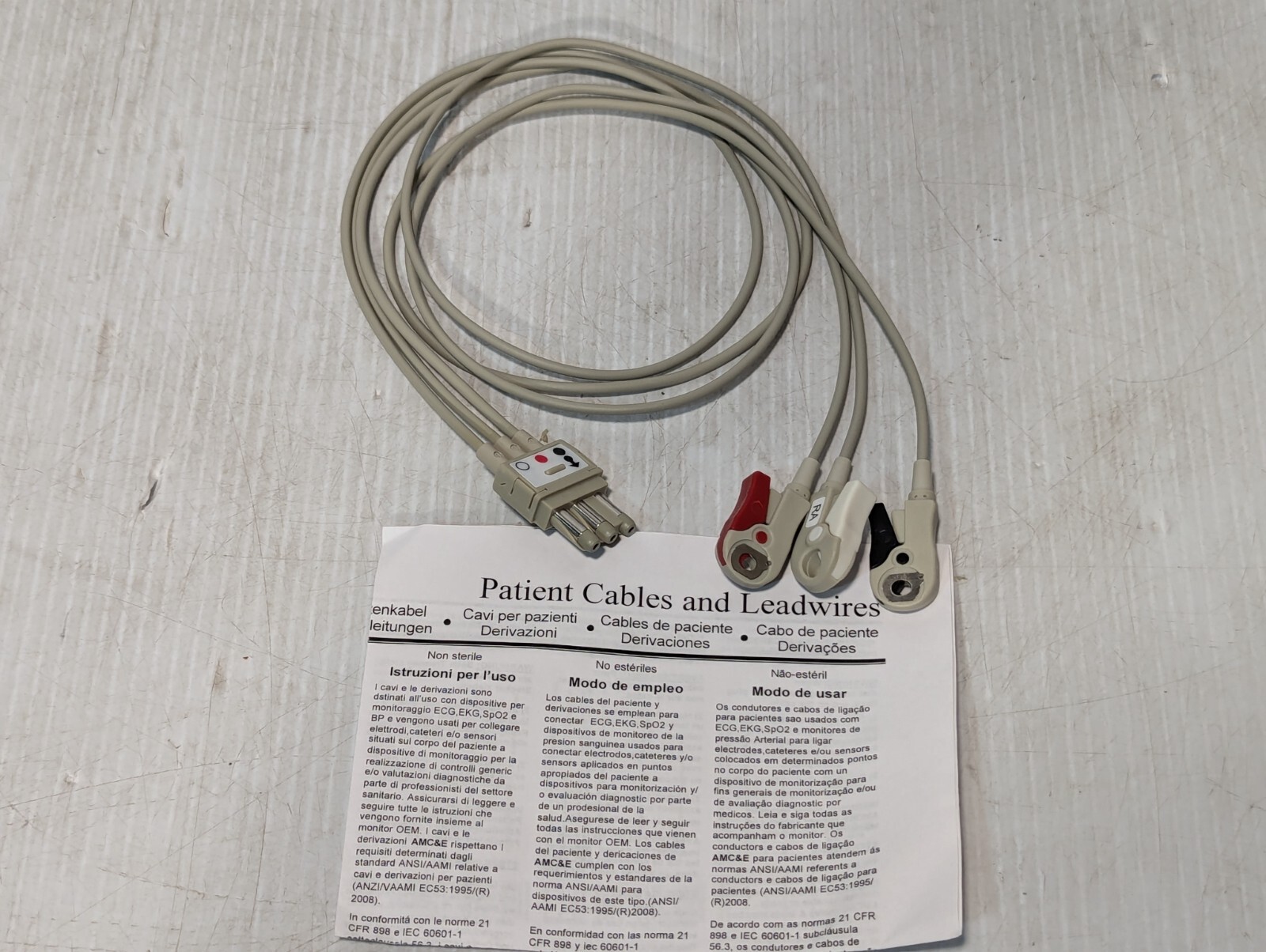 AMC&E LWS-700-0006-35 Reusable ECG Leadwire Set