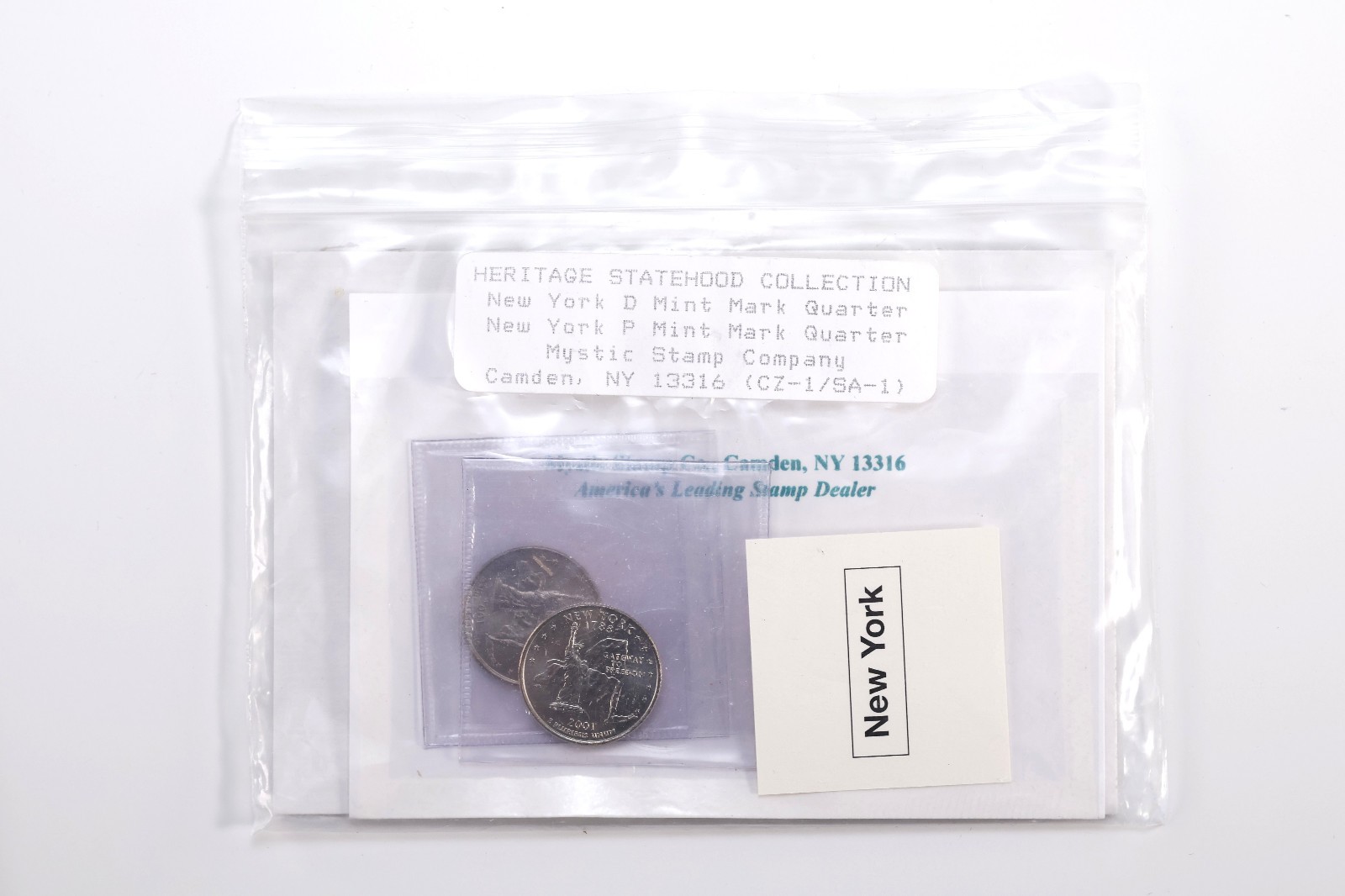 2 Heritage Statehood Quarter Collection 2001P 2001D Mint Set New York