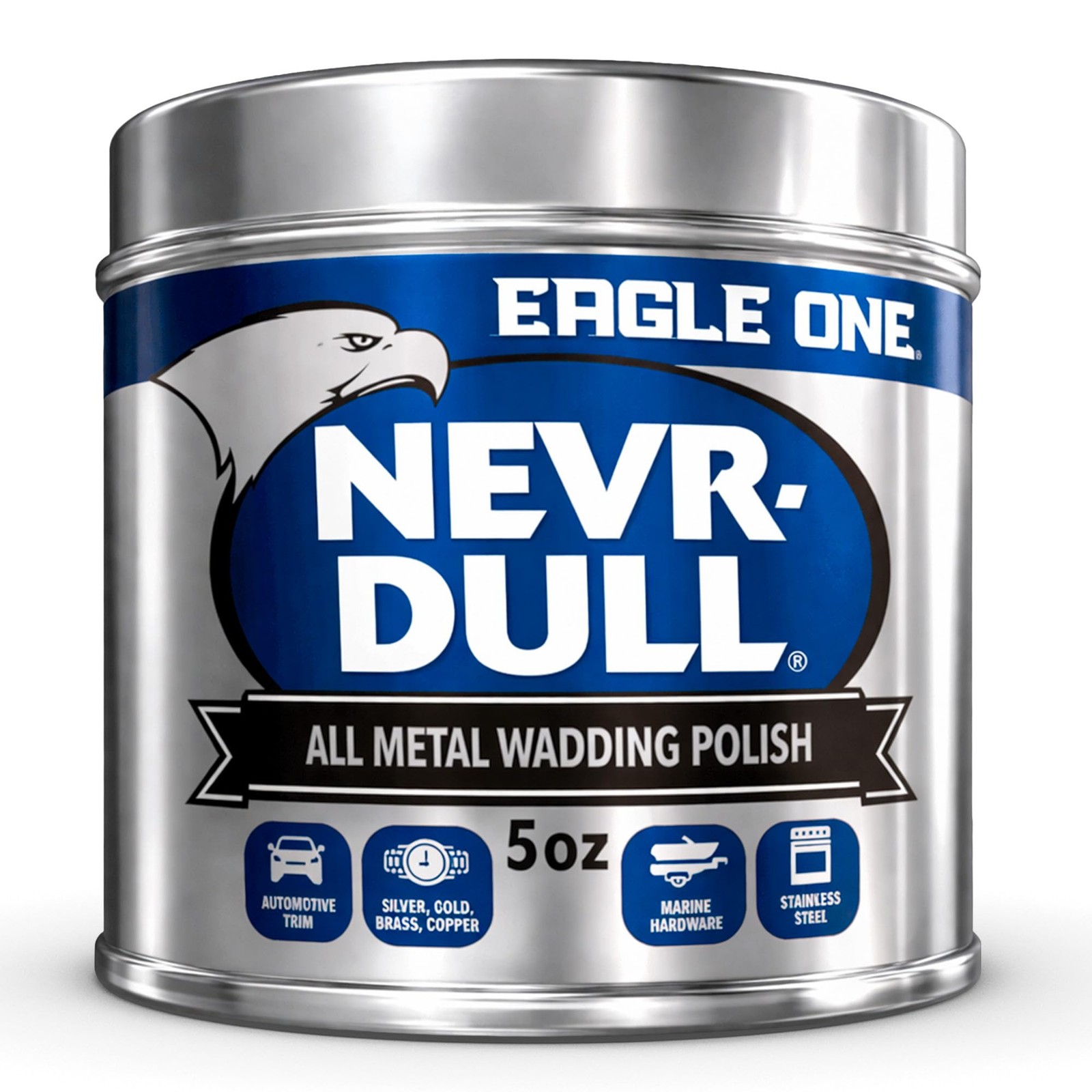 Eagle One Nevr Dull All Metal Wadding Single, Never Polish 5oz