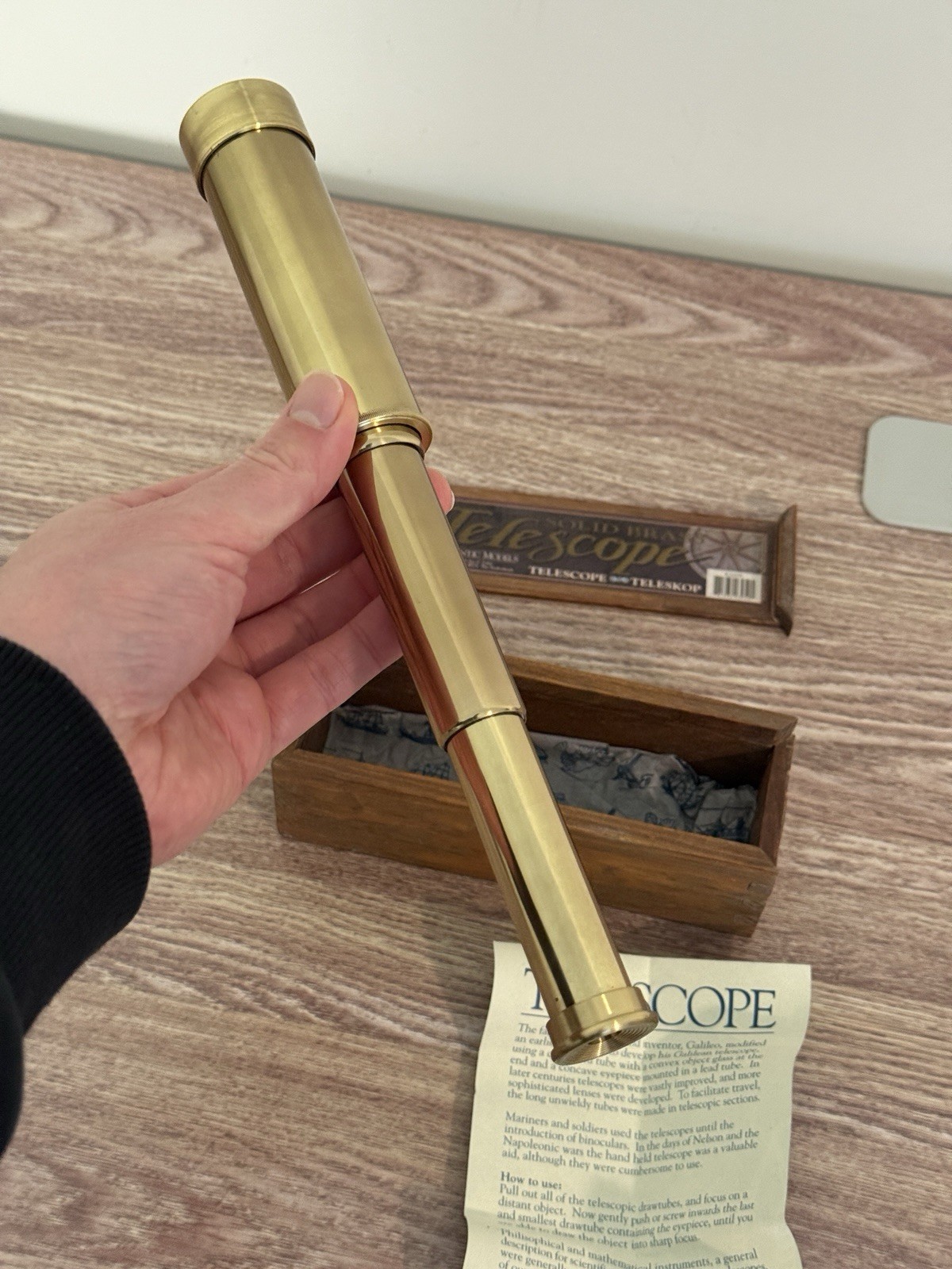 Authentic Models Solid Brass Telescope KA009 25x30mm - Made in Japan - READ