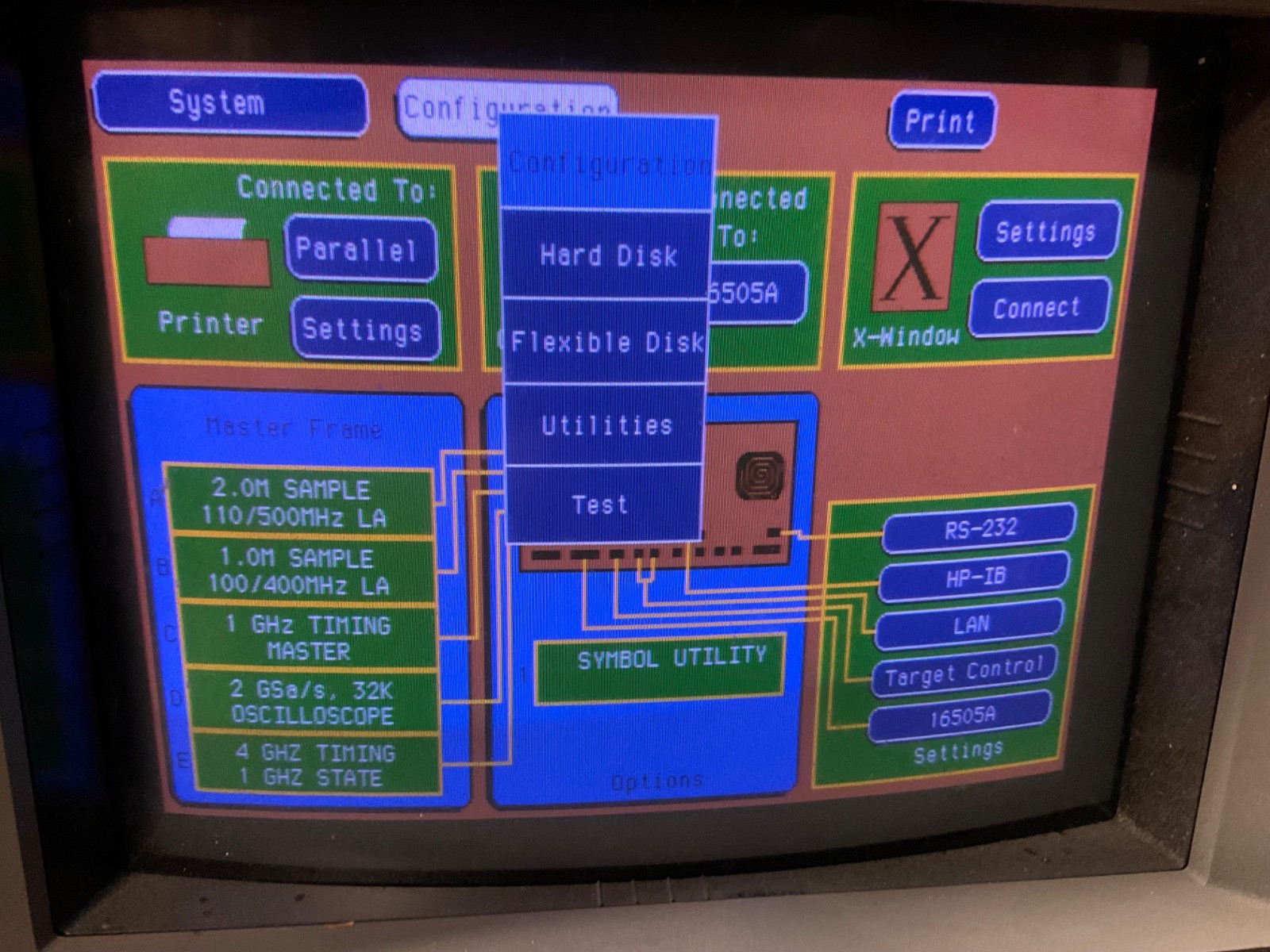 Hewlett Packard HP 16500C Logic Analysis System Module # 16500-66522 interface
