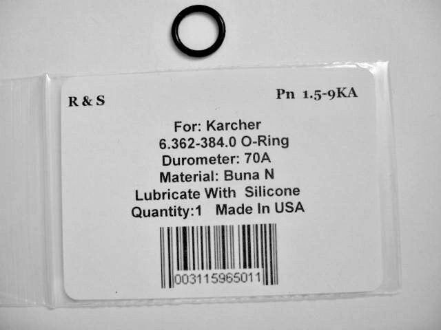 Karcher 6.362-384.0 / 63623840  O Rings / R&S 1.5-9KA / Buna n  Material