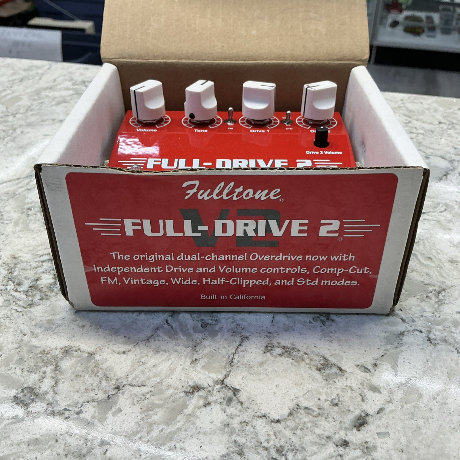Fulltone Full-Drive 2 Overdrive Effects Pedal - Fiesta Red