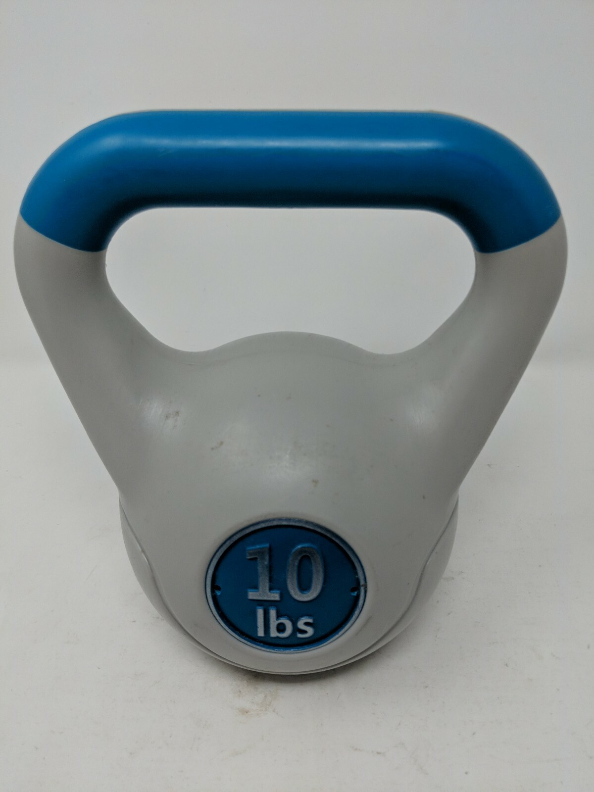 10lb Kettlebell Fitness Weight Lifting At Home Gym Exercise Blue Gray