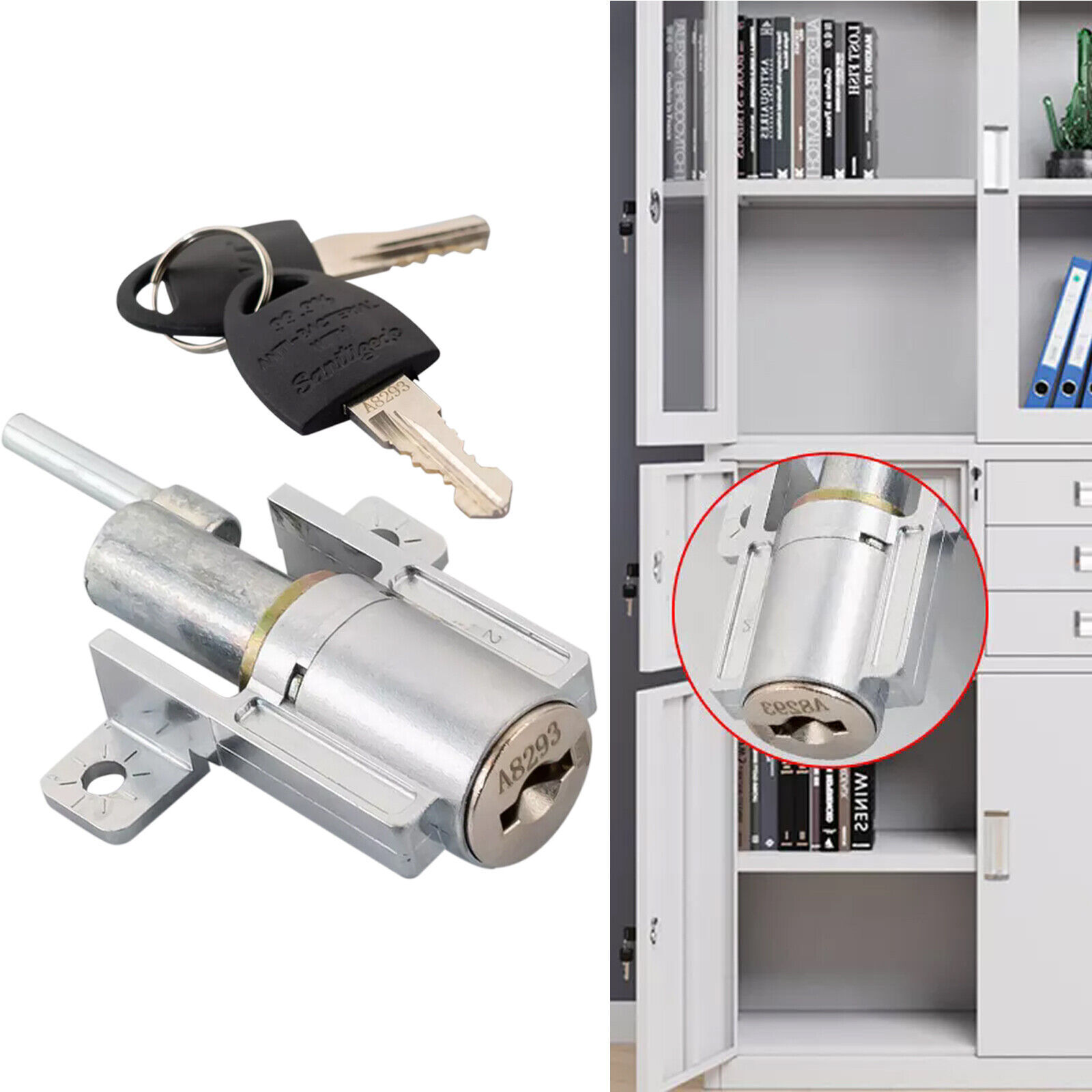 File movable cabinet drawer linkage lock One lock /w multiple drawer locks