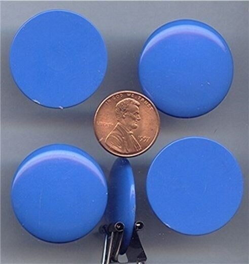144 VINTAGE JAPANESE LT. BLUE 28mm ROUND CABOCHONS g75