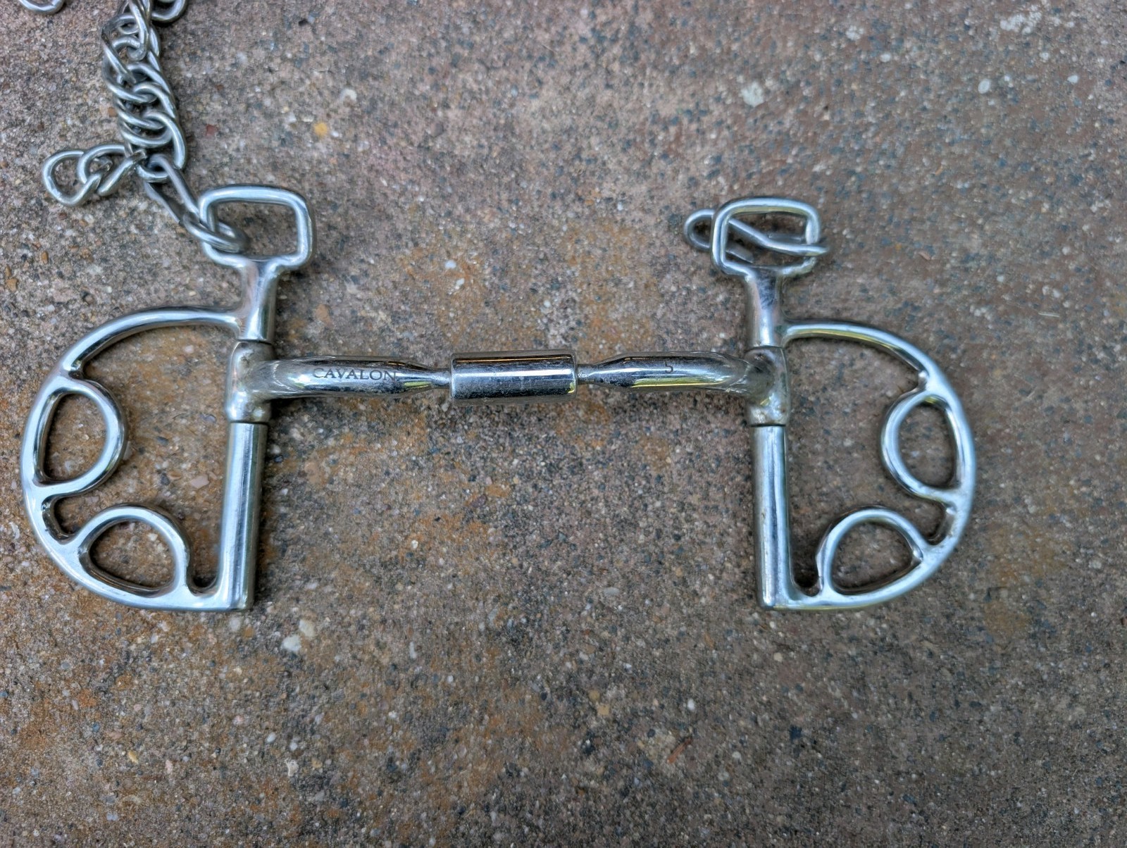 Cavalon Kimberwick Horse Bit, 5", Barrel Joint Low Port, Stainless Steel, Copper