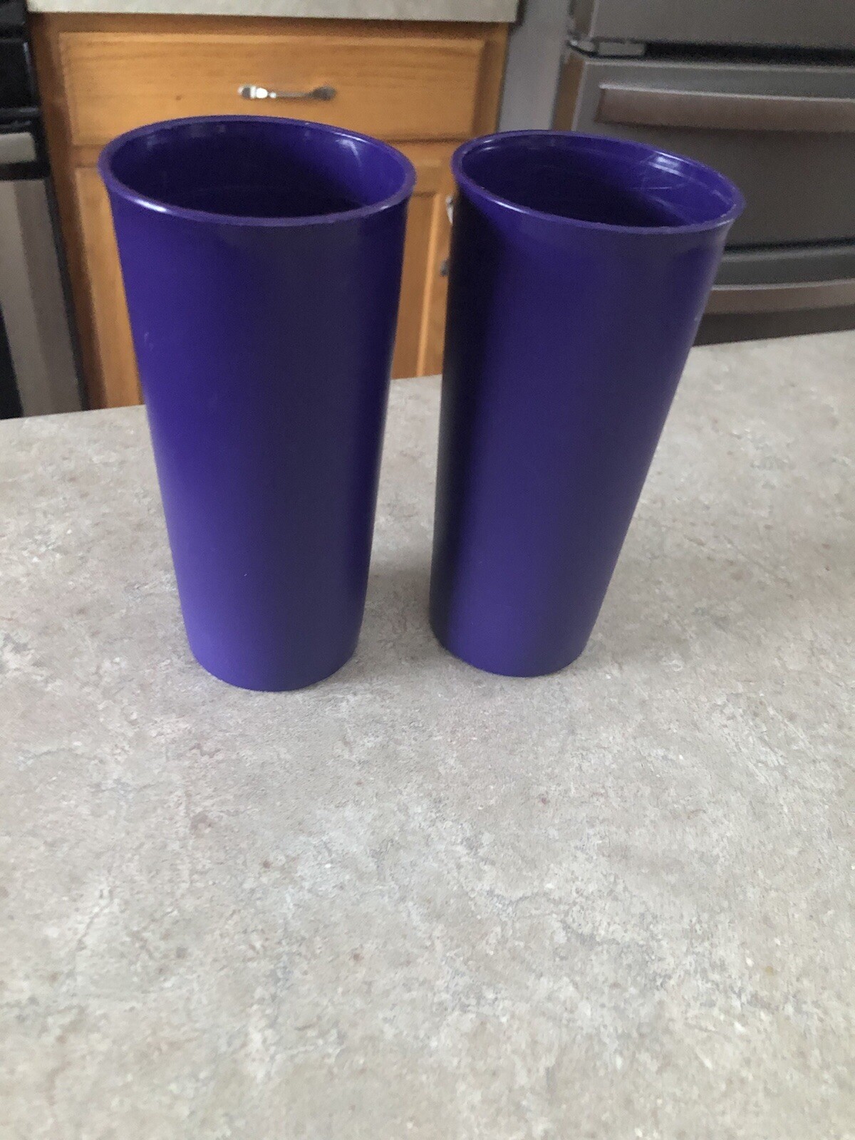 Tupperware Purple Tumblers set of 2 EUC! item 115