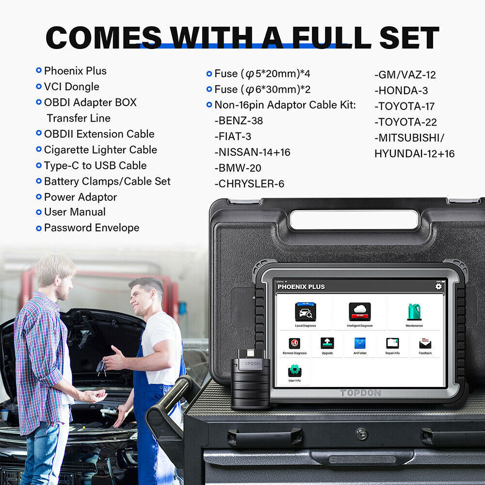 2025 TOPDON Phoenix Plus Bidirectional Car Diagnostic Scanner ECU Coding