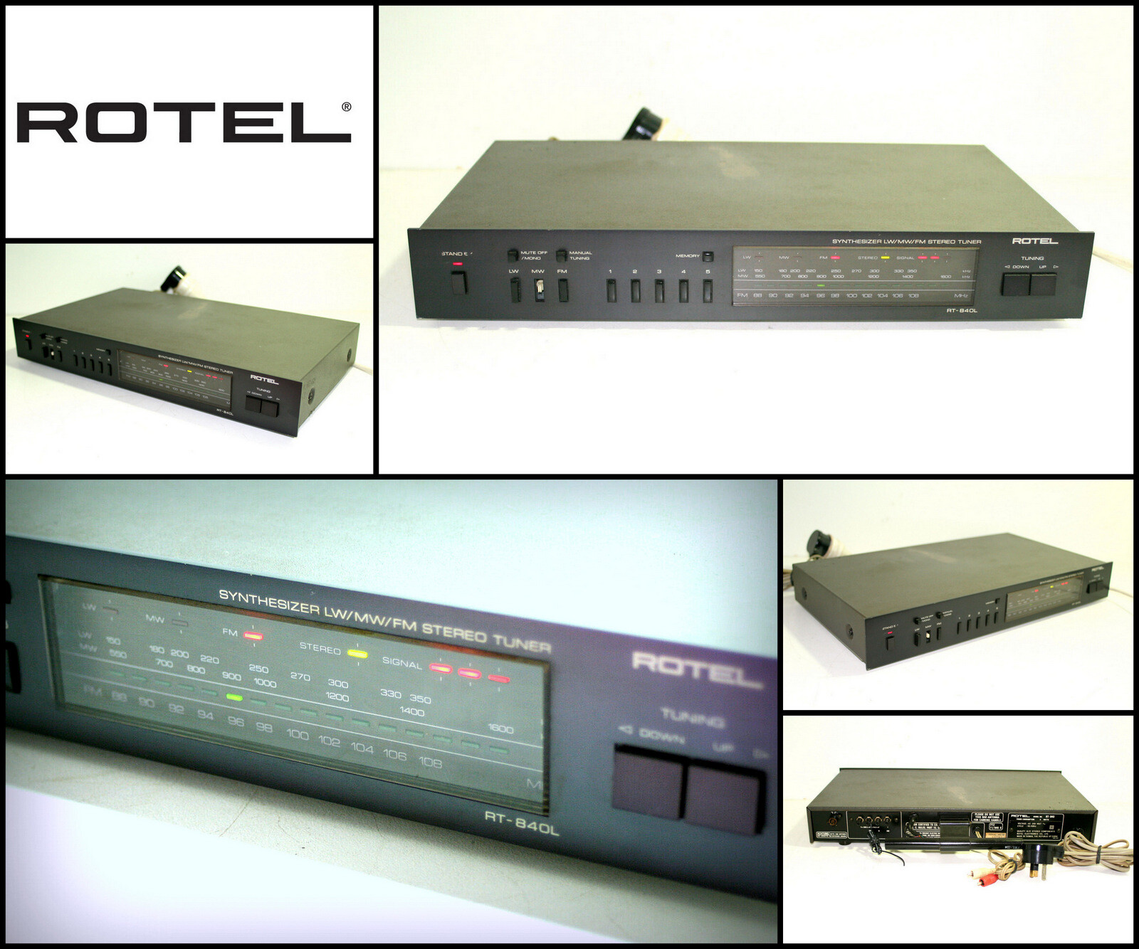 ROTEL RT-840L 3 Band Synthesizer Stereo Tuner Radio