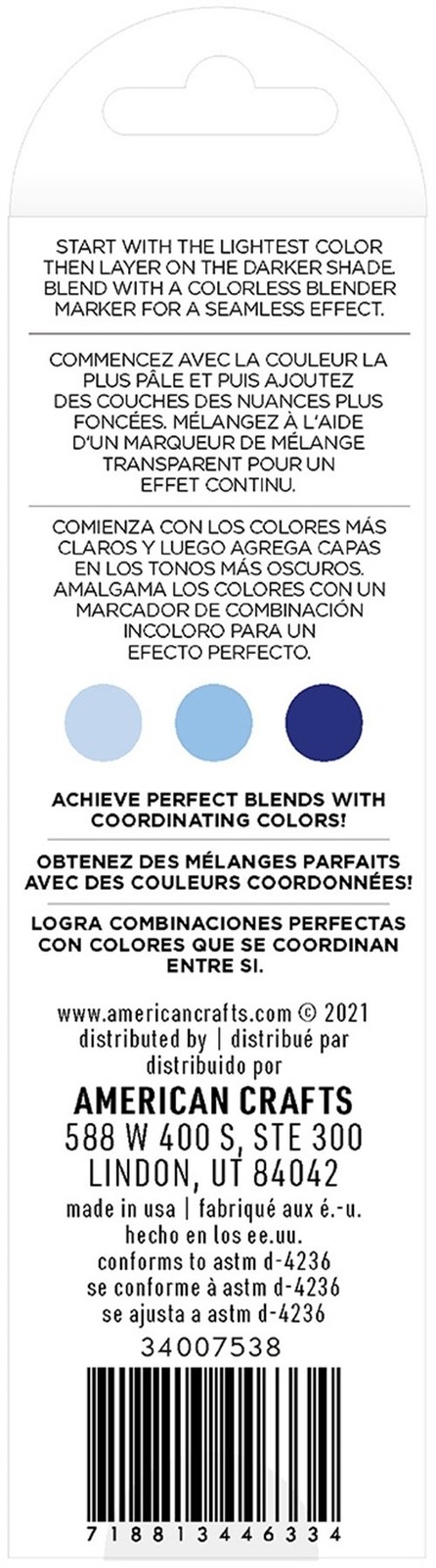 AC Sketch Markers Dual-Tip Alcohol Markers 3/Pkg-Glacier