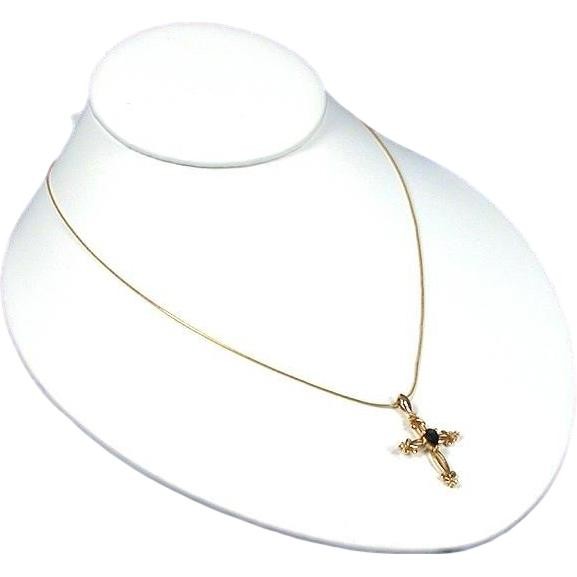 White Faux Leather Necklace Pendant Bust Slatwall Jewelry Display