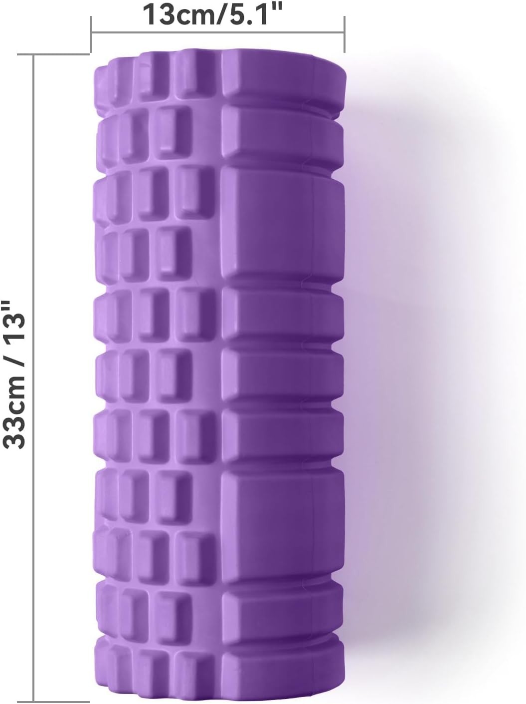 Krightlink13inchHighDensityFoamRollerPatentedMuscleMassagerBackRelaxPurple