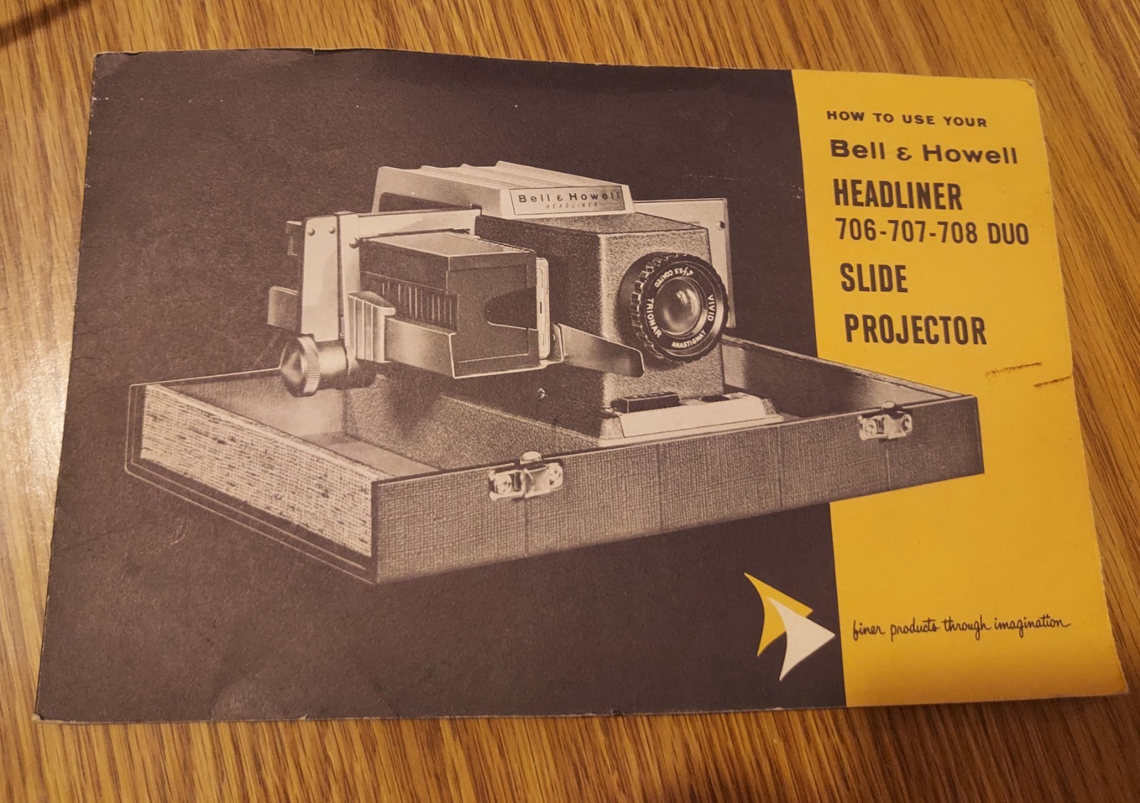 Vintage Bell & Howell Headliner Slide Projector Model 706 With Case