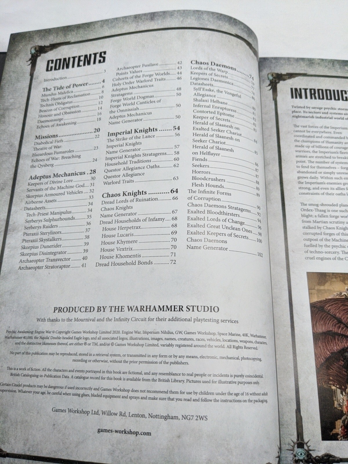 Warhammer 40K Psychic Awakening Engine War Book
