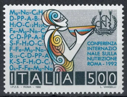 S49261 Italy Republic MNH**1992 Nutrition Conference Rome 1v