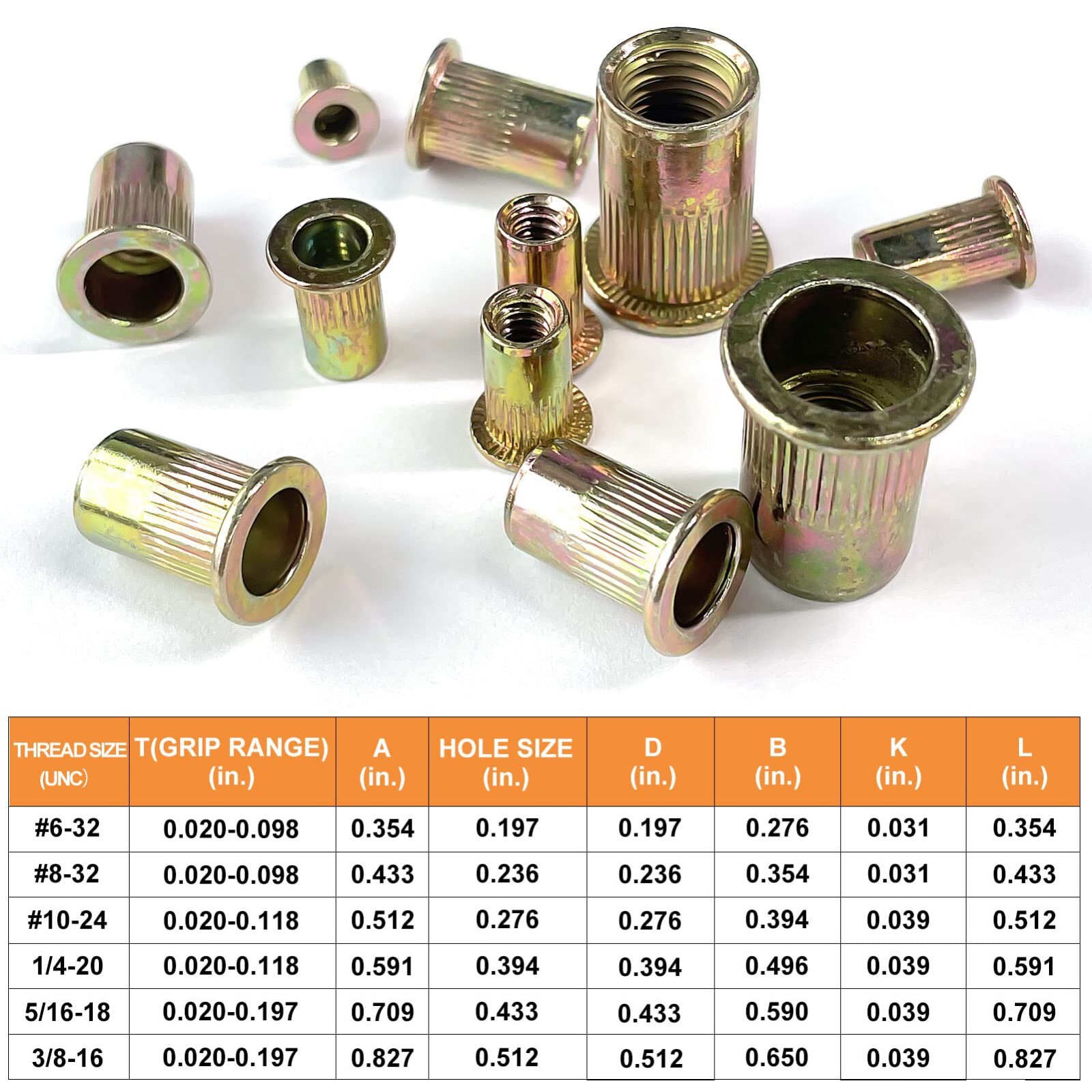 830PC Metric Rivet Nut Kit For Rivnut Gun Nut Setter Thread Setting Nutsert Tool