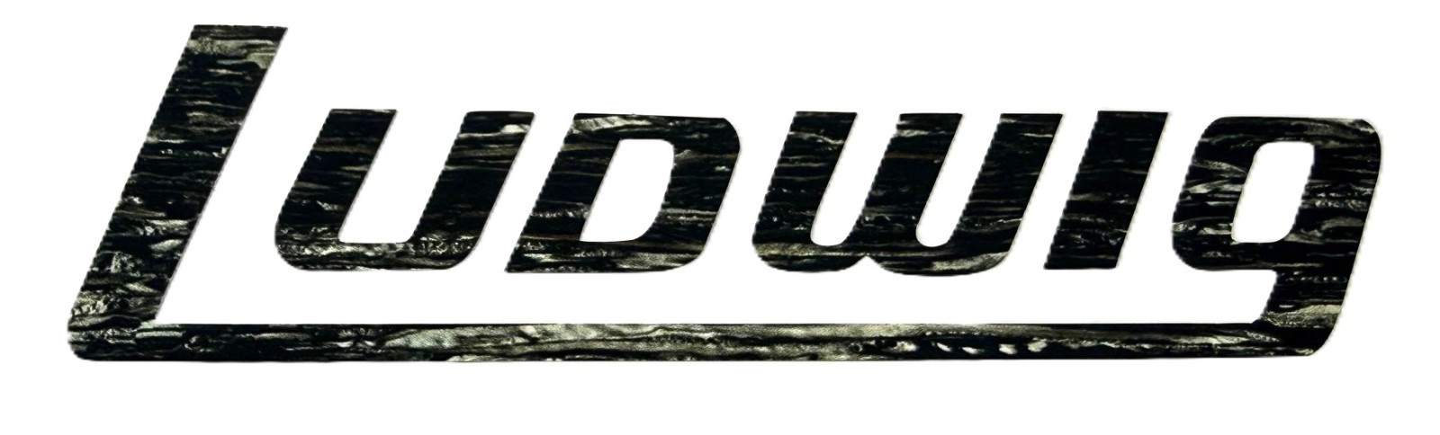 Ludwig Black Oyster Pearl Vintage Vinyl 70’s Logo For bass DRUM.Easy Install!
