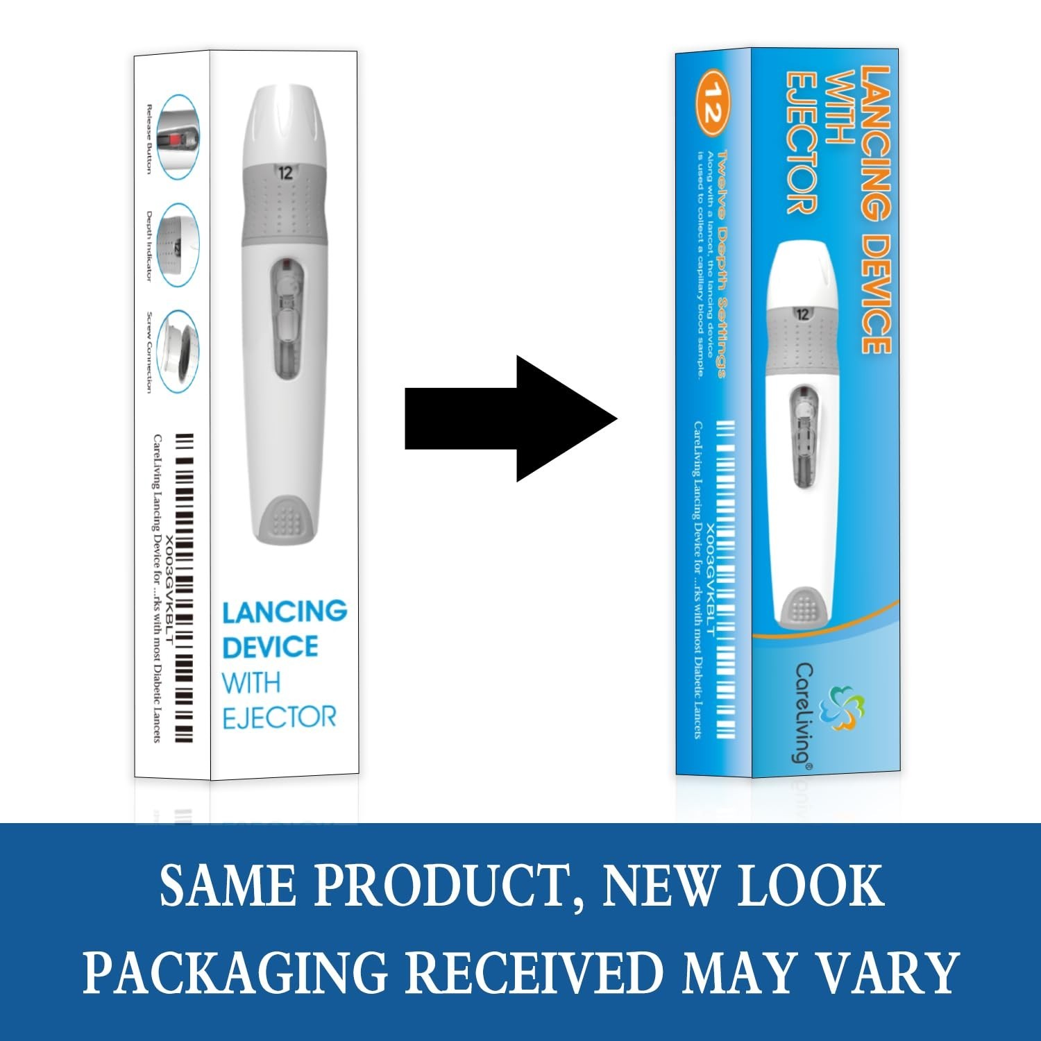 Efficient Diabetes Lancing Device Pen - 12 Depth Settings for Personalized Care