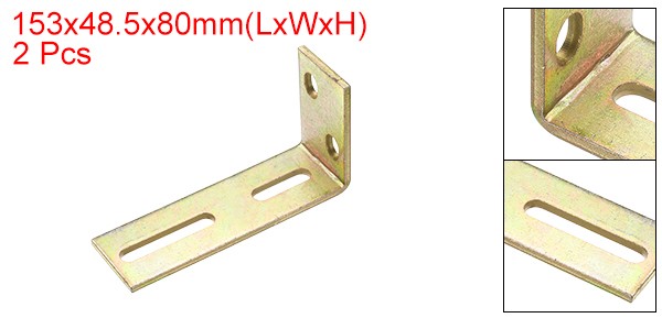 2 Pcs 0.5inch Hole Adjustable L-Brackets Slide Gate Guide Roller Mount