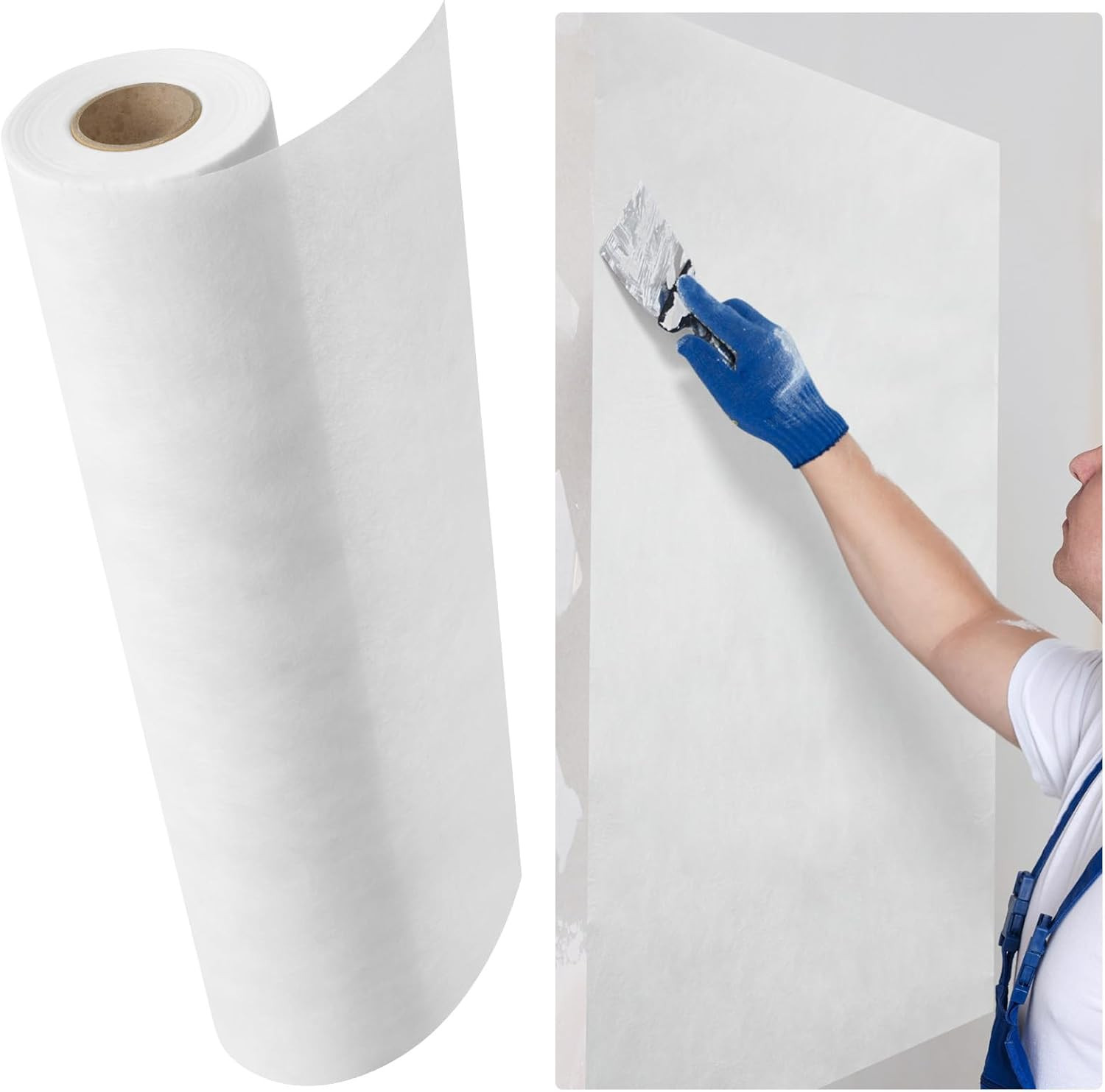 Fiberglass Drywall Tape 180 Ft x 36 in for Wall Crack Repair - No Adhesive Neede