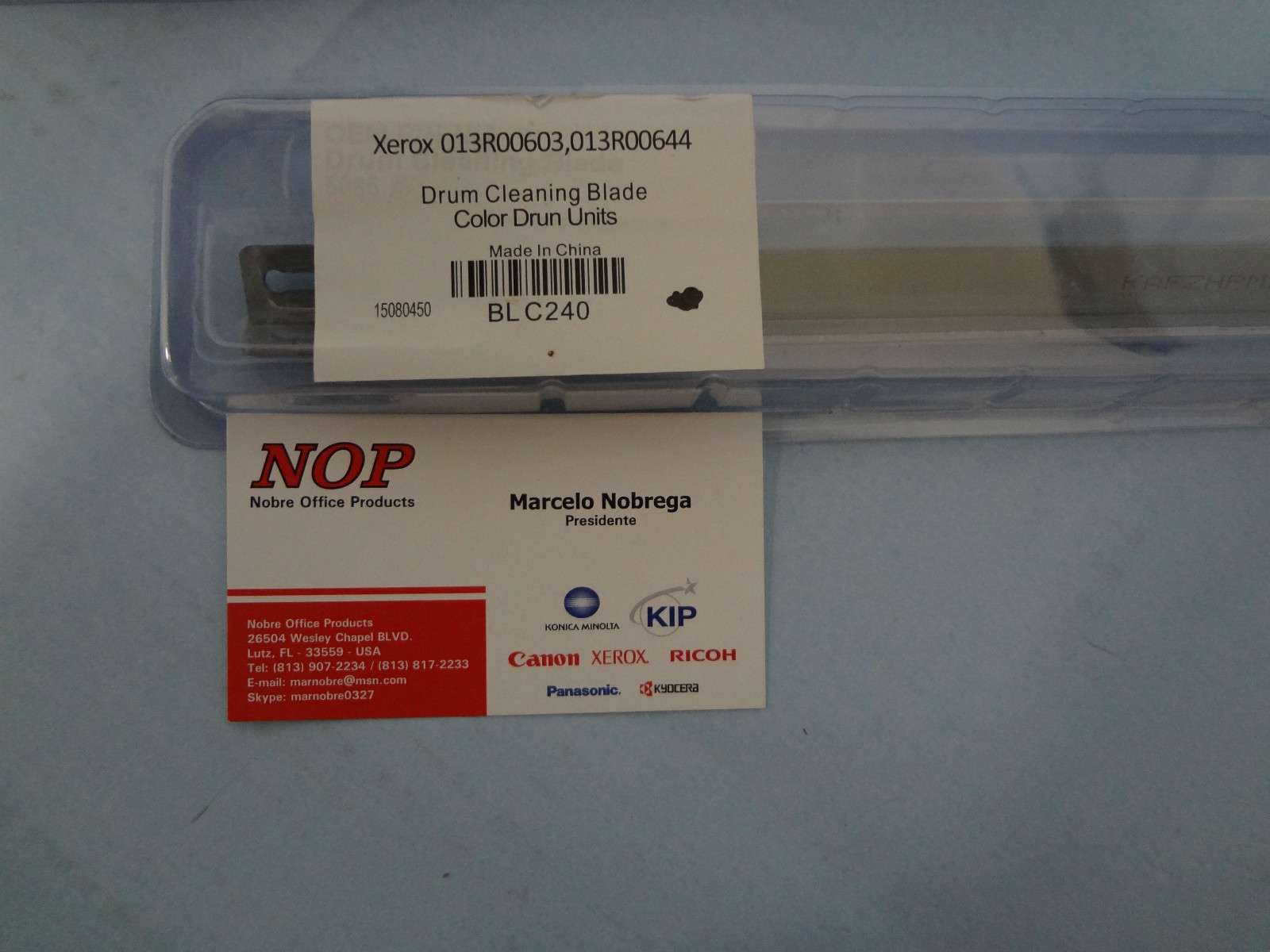 1 DRUM CLEANING BLADE 13R603 013R00603 Color Xerox 240 242 252 250 260 7655 7675