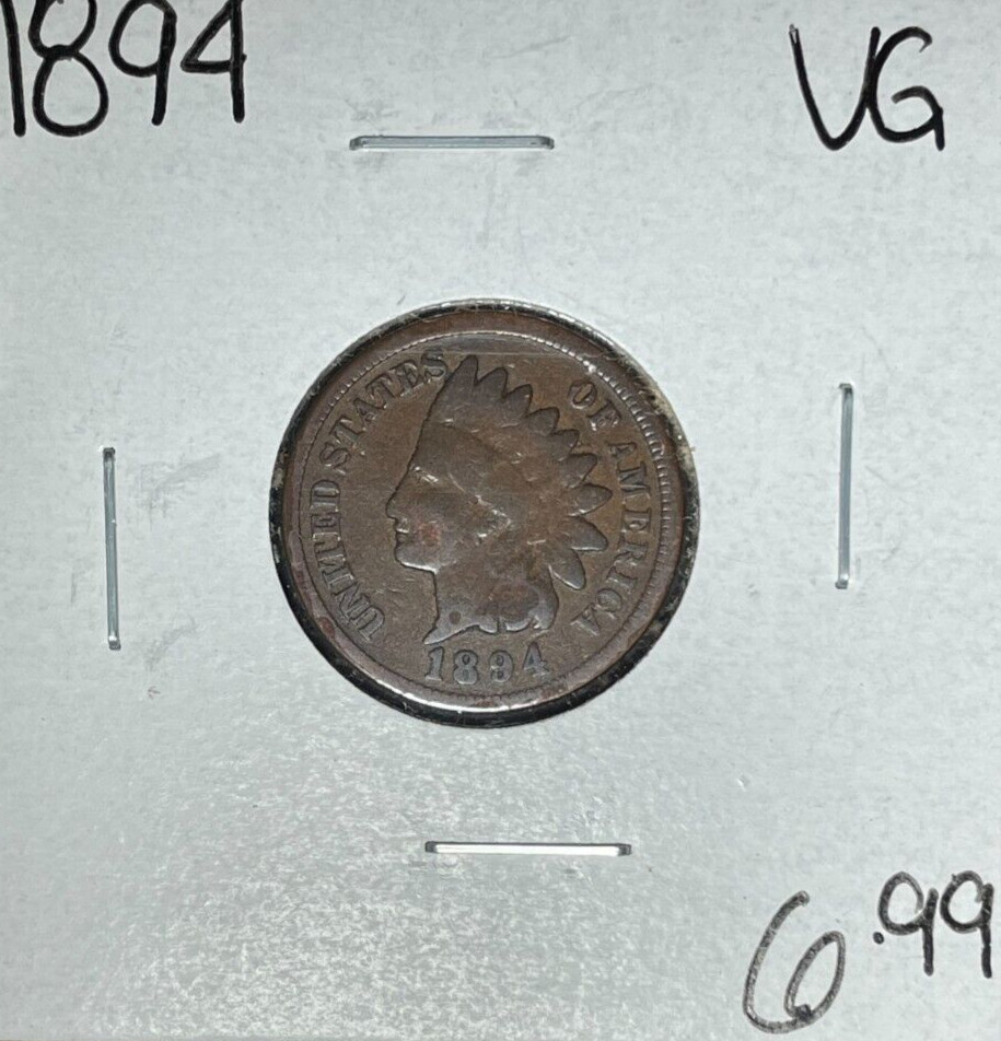 1894 INDIAN HEAD CENT ~VG  ~ ~NICE COIN~