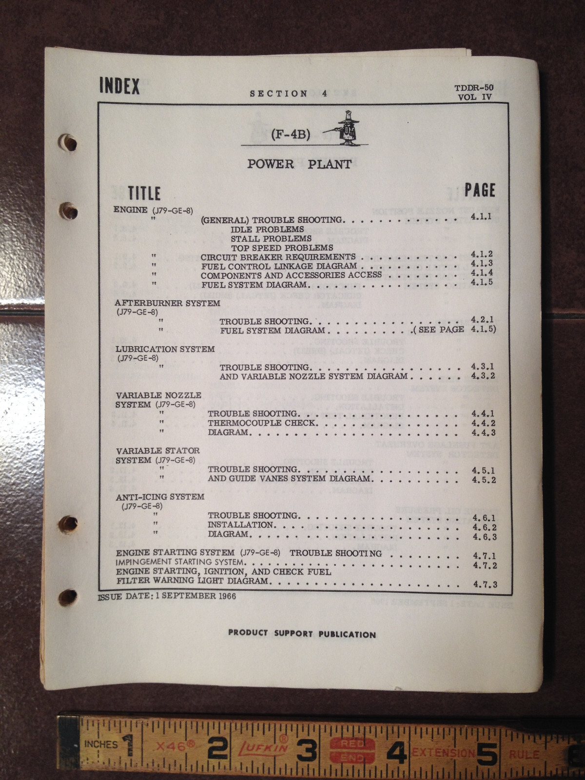 McDonnell F-4B Power-Plant J79-GE-8 Troubleshooting Booklet