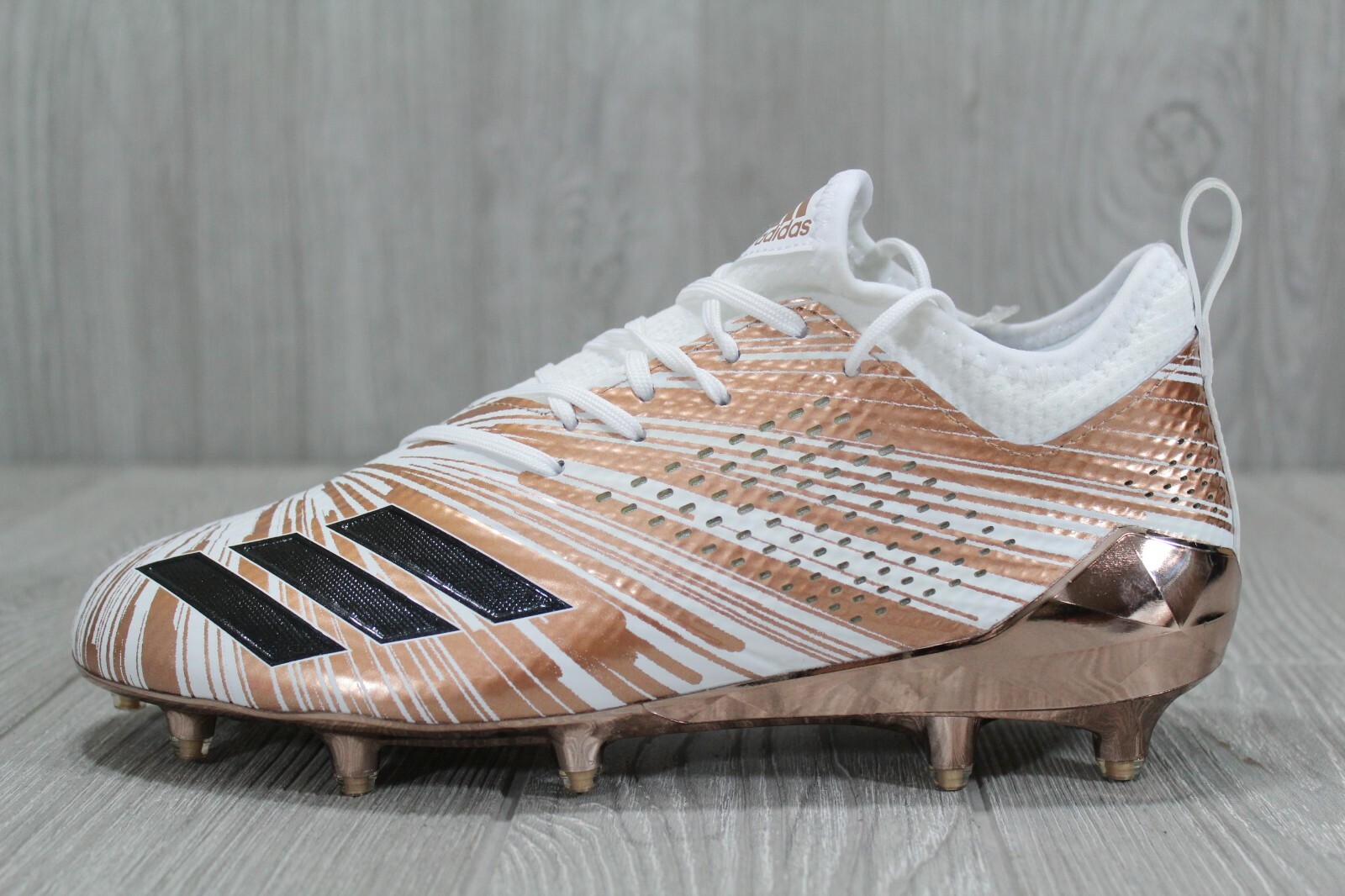 Rare Adidas AdiZero 5-Star 7.0 Metallic Bronze/White Cleats Men Size 13.5 CQ0345