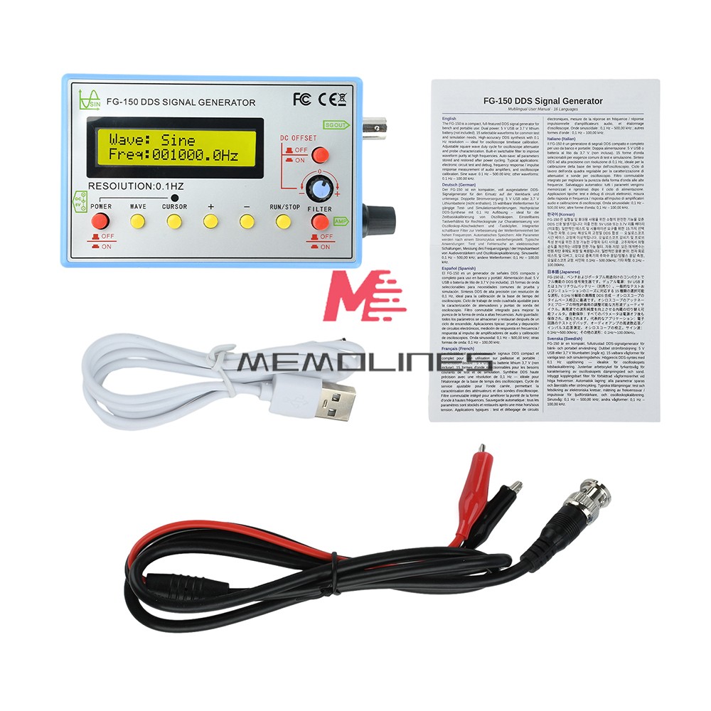 FG-150 DDS High-Precision Frequency Signal Generator with 15 Adjustable Waveform