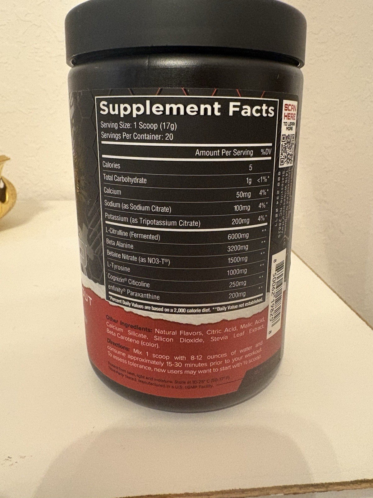 Unmatched Outlier Everyday Pre-Workout Powder Raspberry 20 Serv No Artificial