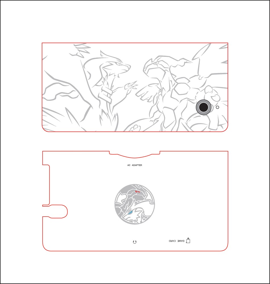 Rare Hot Pokemon Reshiram Zekrom Faceplate Shell Case Cover for Nintendo NDSi