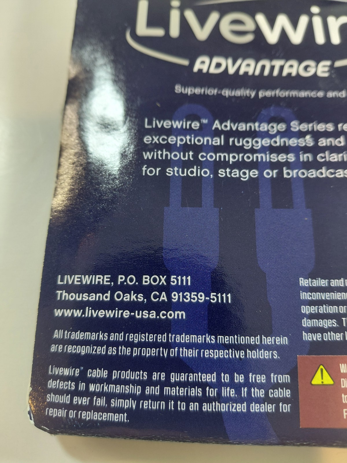 Livewire Advantage 5 FT 1/4" TRS Male Balanced Shielded Interconnect Audio Cable