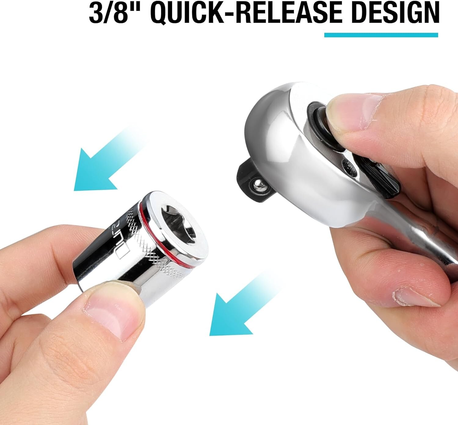 DURATECH Extendable Ratchet 90-Tooth Reversible Quick-release Ratchet Wrench NEW